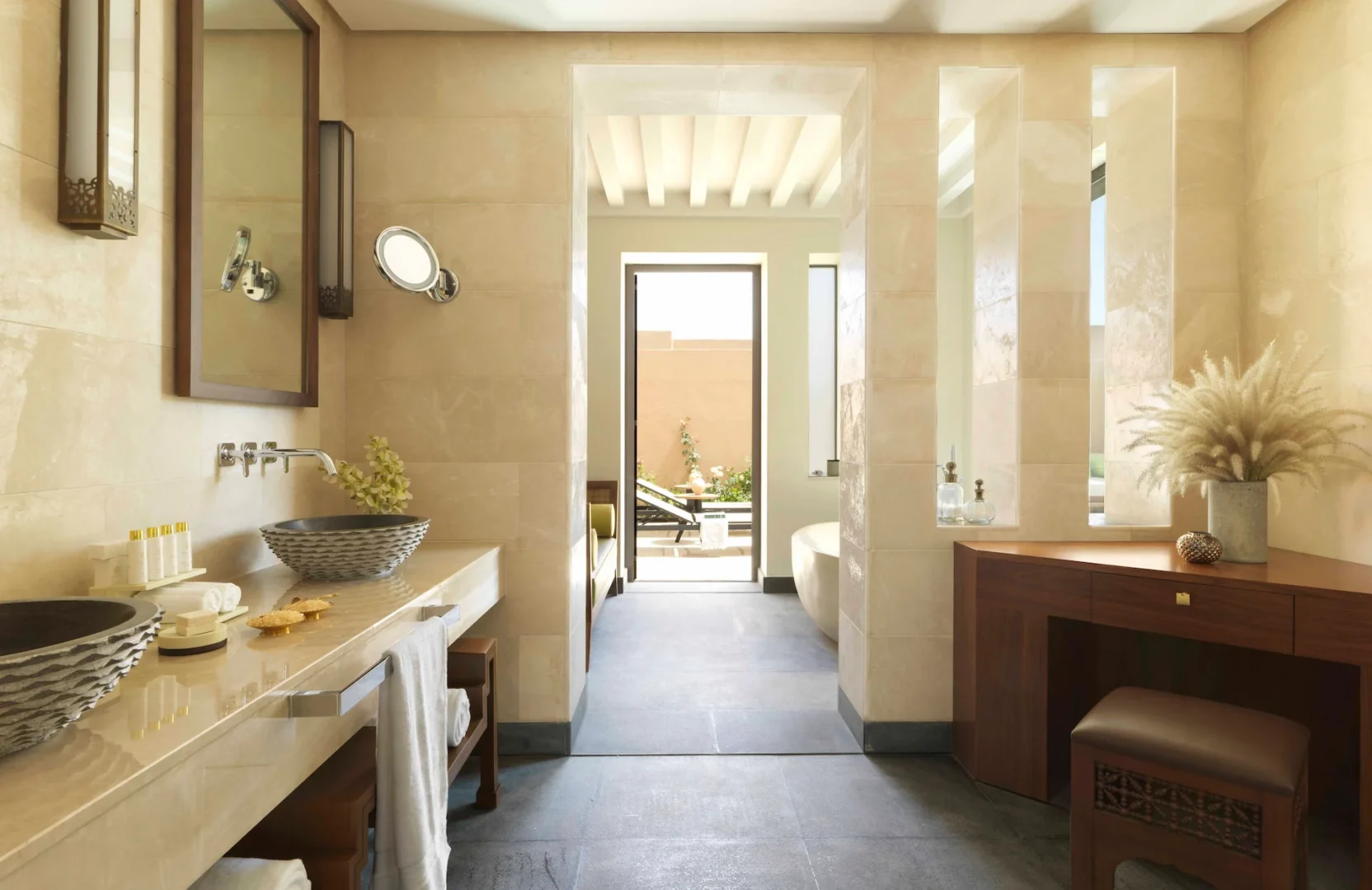 bathroom one bedroom garden pool villa anantara al jabal al akhdar oman