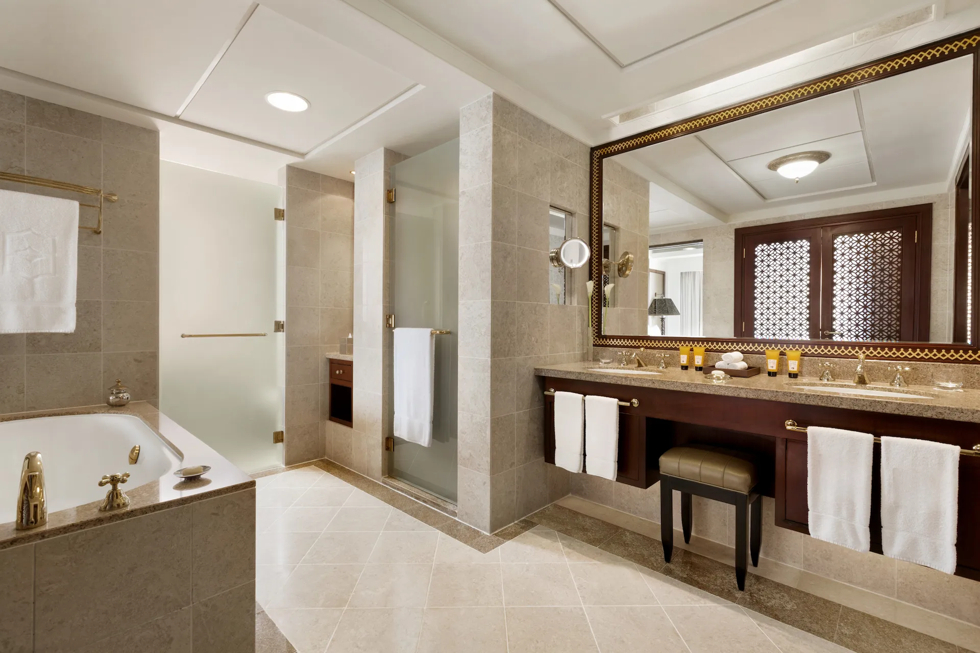 bathroom one bedroom suite al husn hotel muscat oman