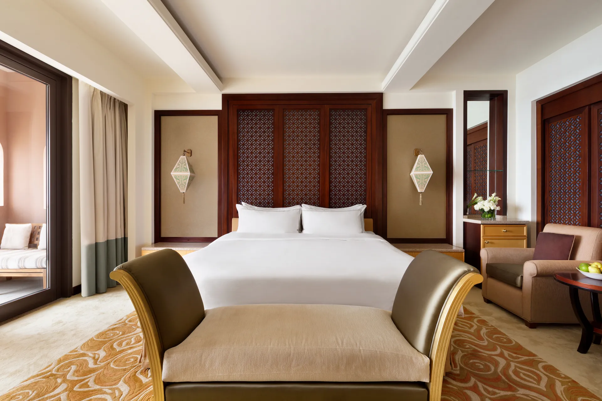 bed one bedroom suite al husn hotel muscat oman