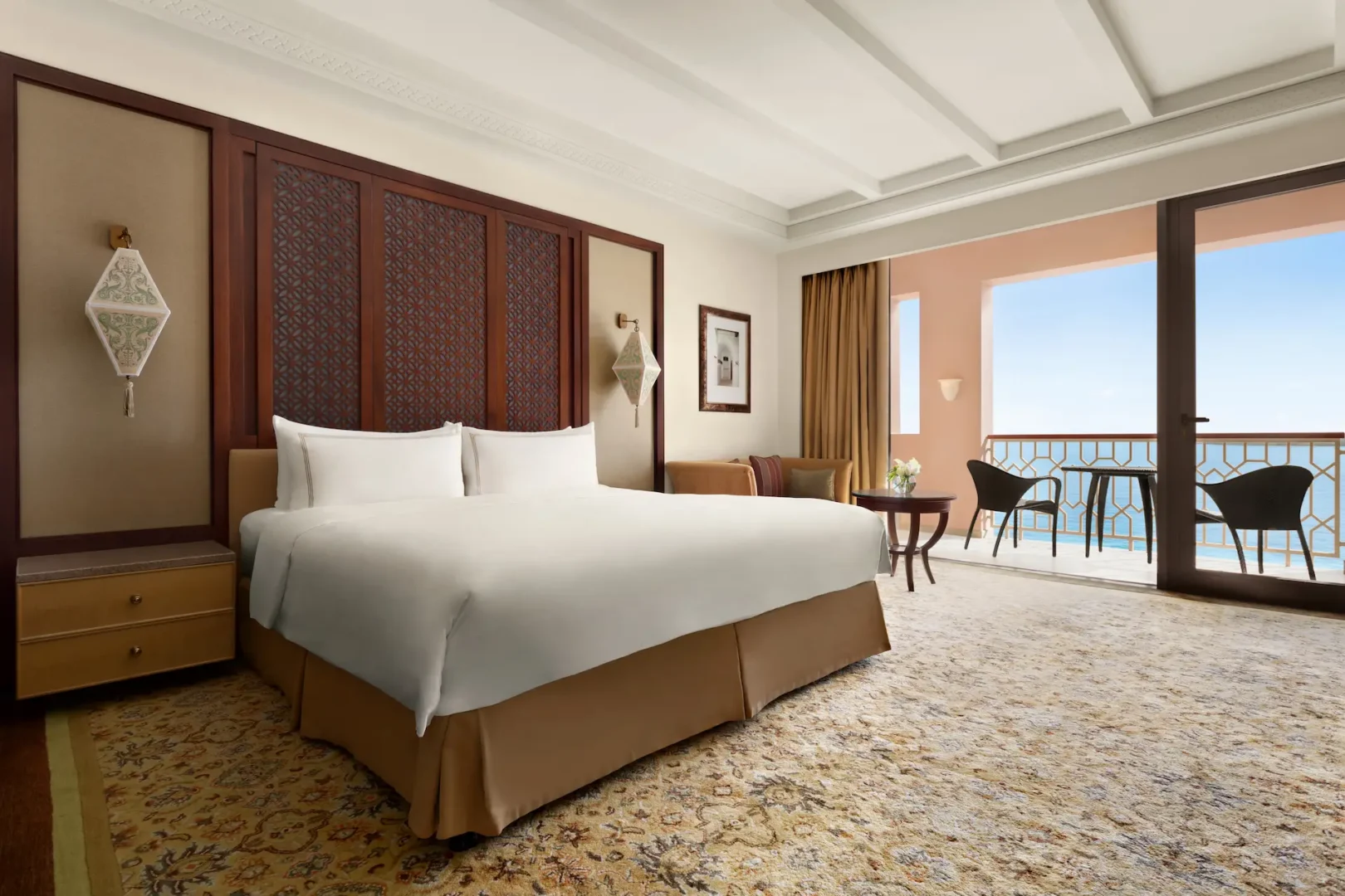 bed premier panoramic room al husn hotel muscat oman