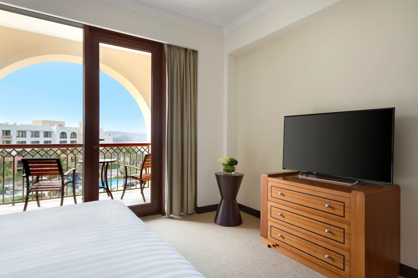 bedroom in one bedroom suite hilton muscat al wana oman