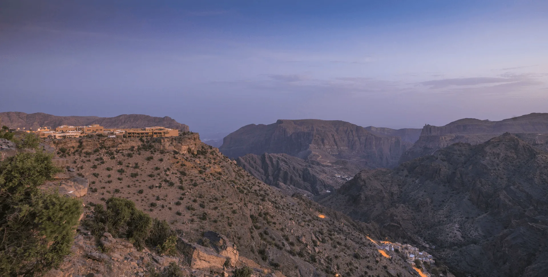 birds eye view anantara al jabal al akhdar oman