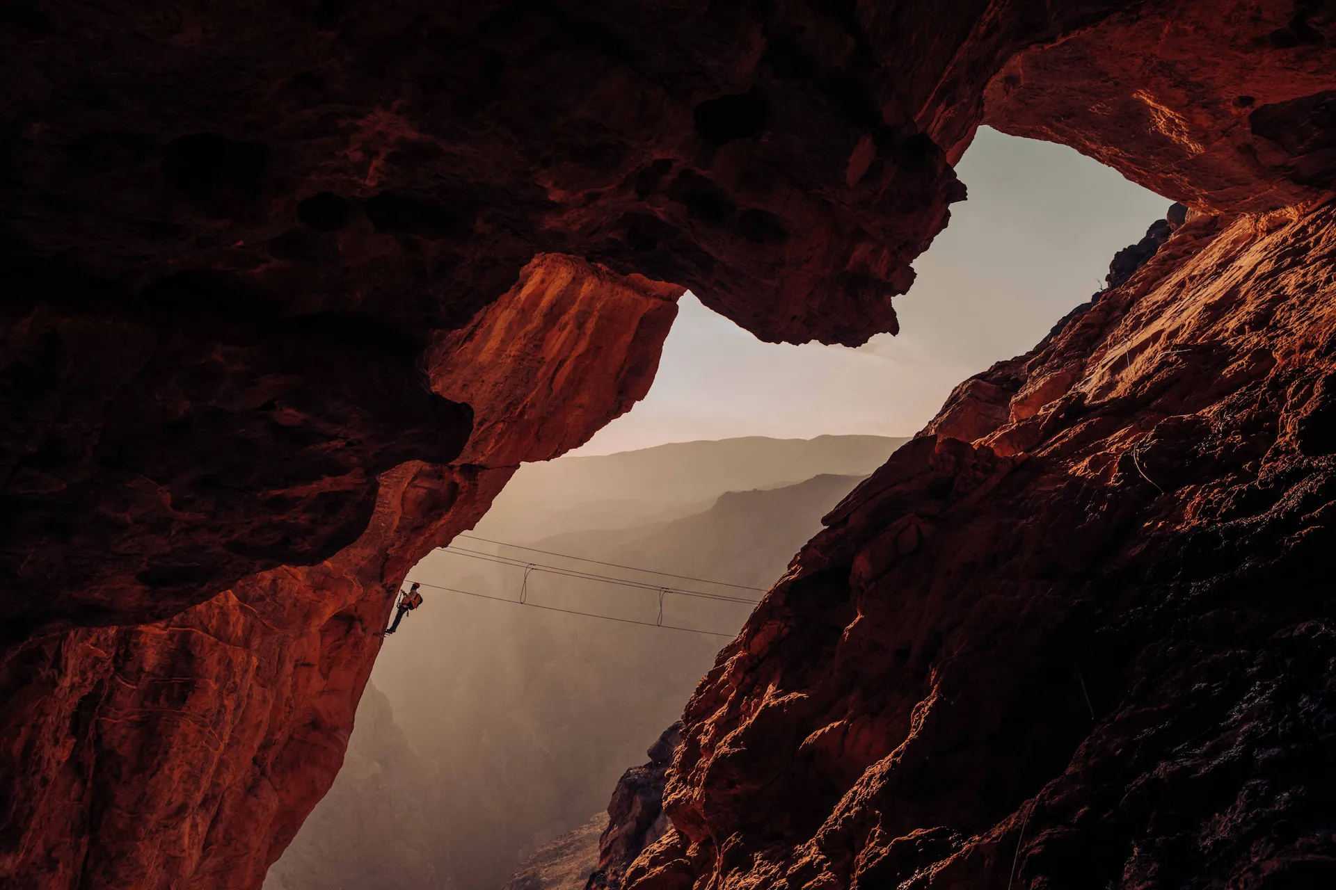 rock climbing at alila jabal akhdar oman