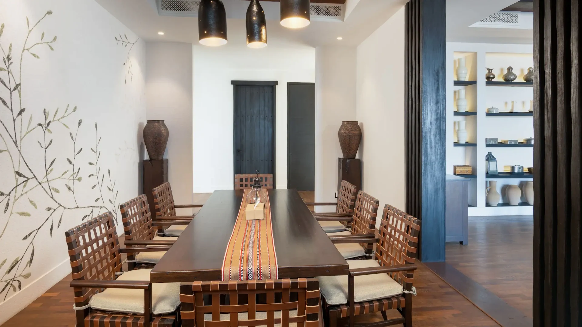 dining room in jabal villa at alila jabal akhdar oman