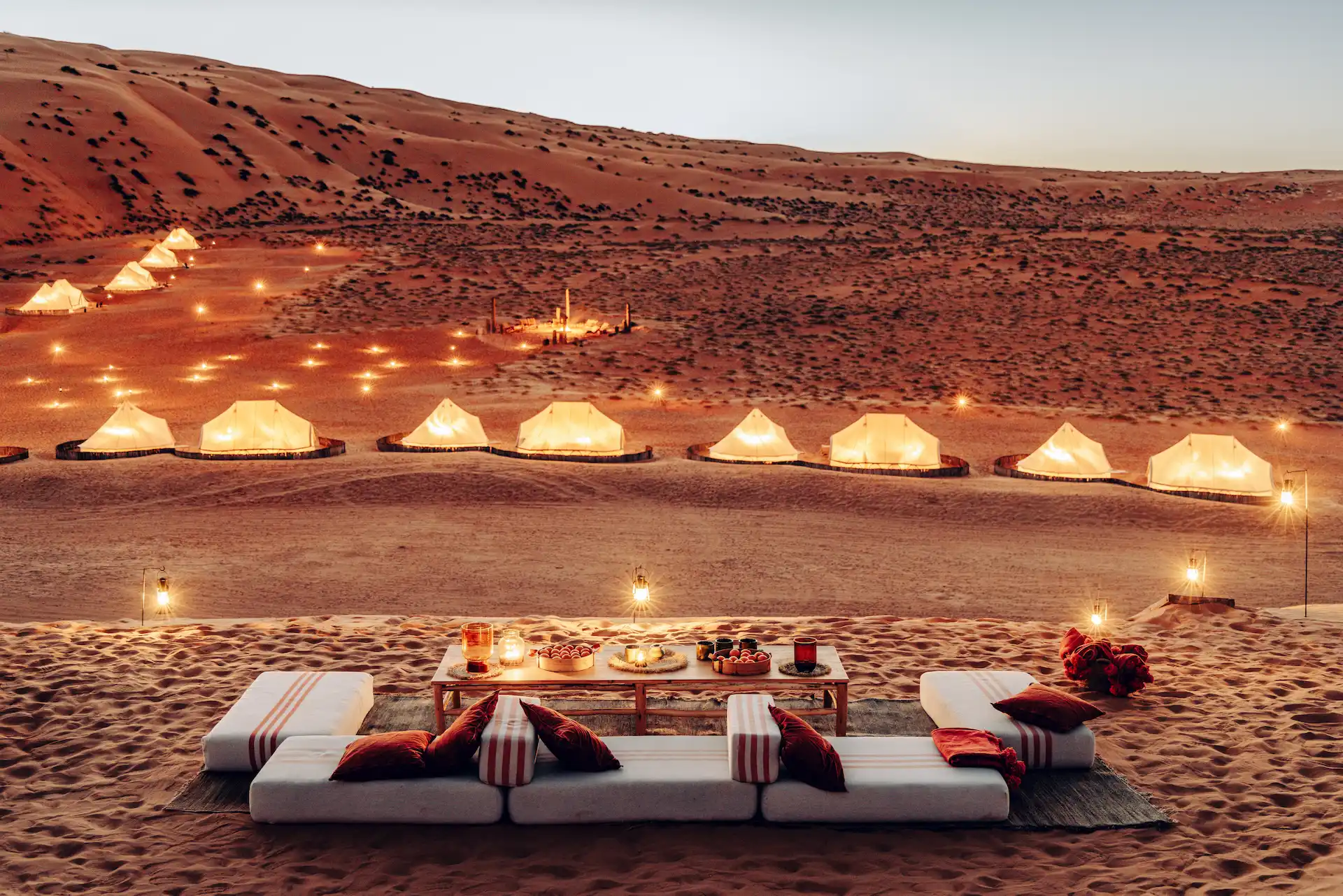 dusk tents magic camp oman
