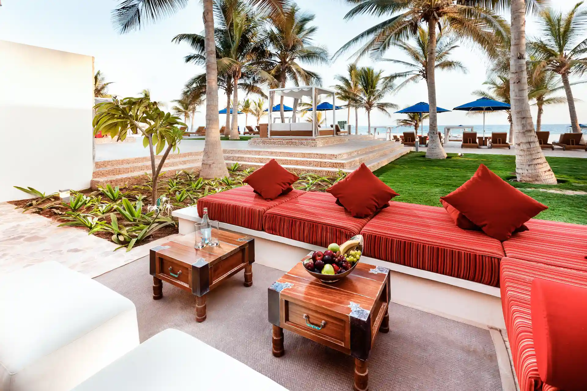 exterior of deluxe garden view room at al baleed resort salalah by anantara oman