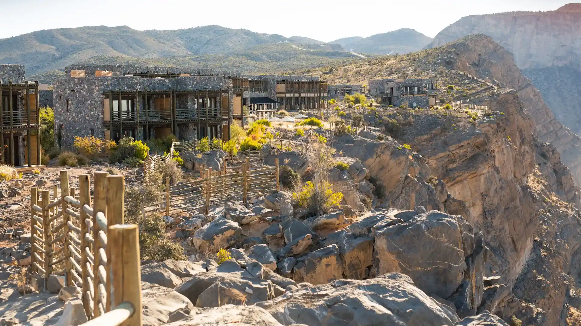 exterior with horizon view at alila jabal akhdar oman
