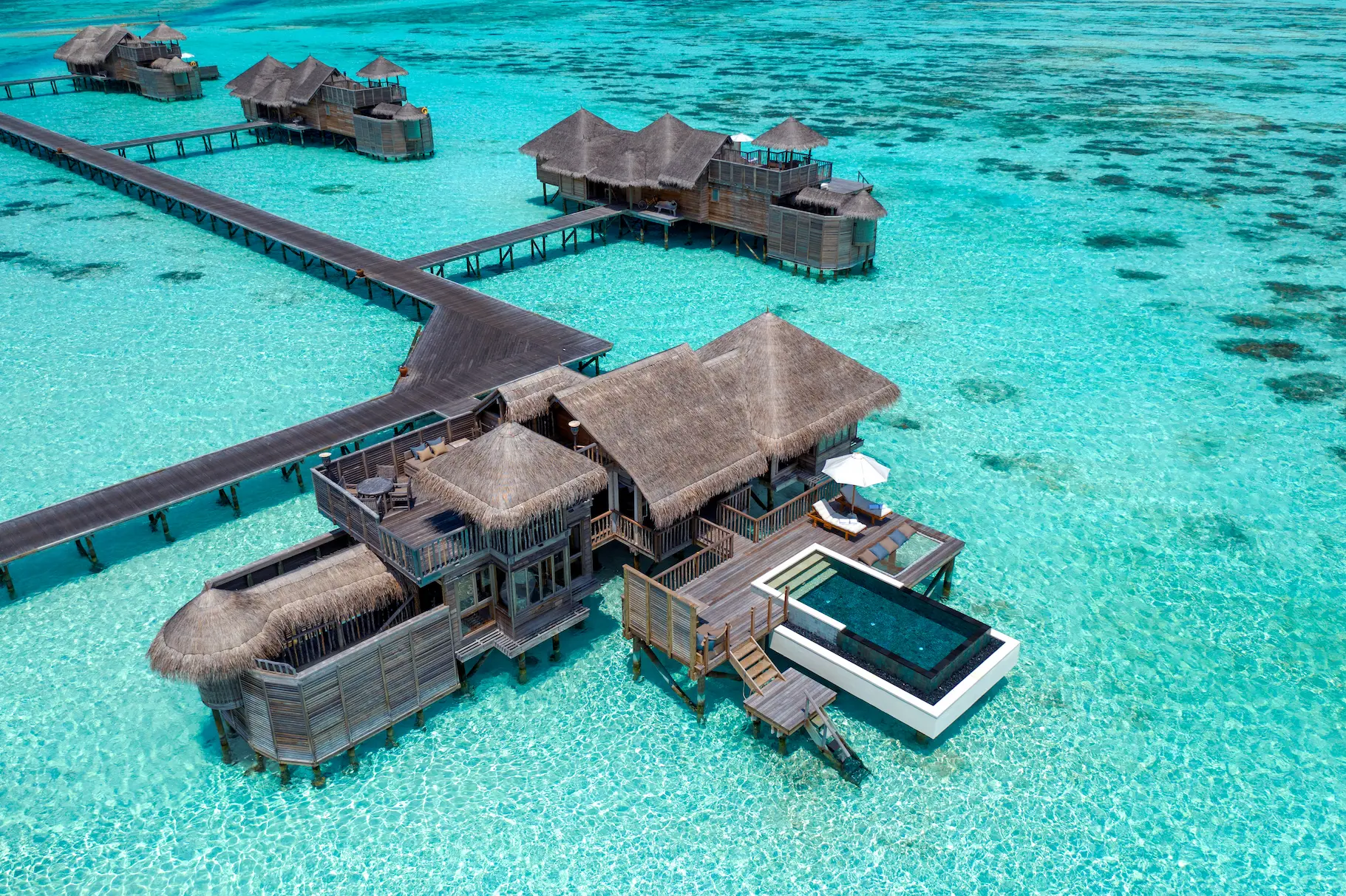 gili lankanfushi maldives aerial villa suite with pool experience