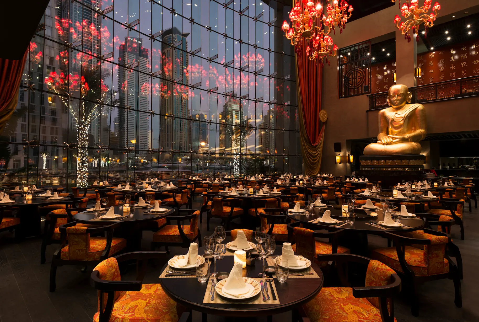 grosvenor house dubai buddha bar showcasing an iconic dining venue with refined atmosphere and contemporary luxury design
