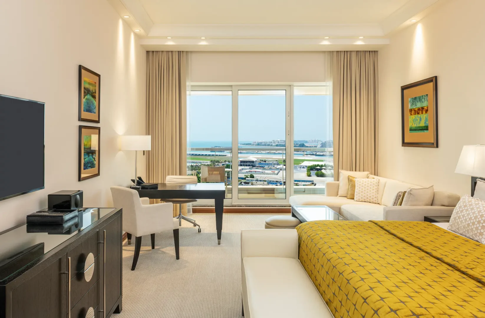 grosvenor house dubai premier room overview highlighting elegant spatial flow and refined luxury design