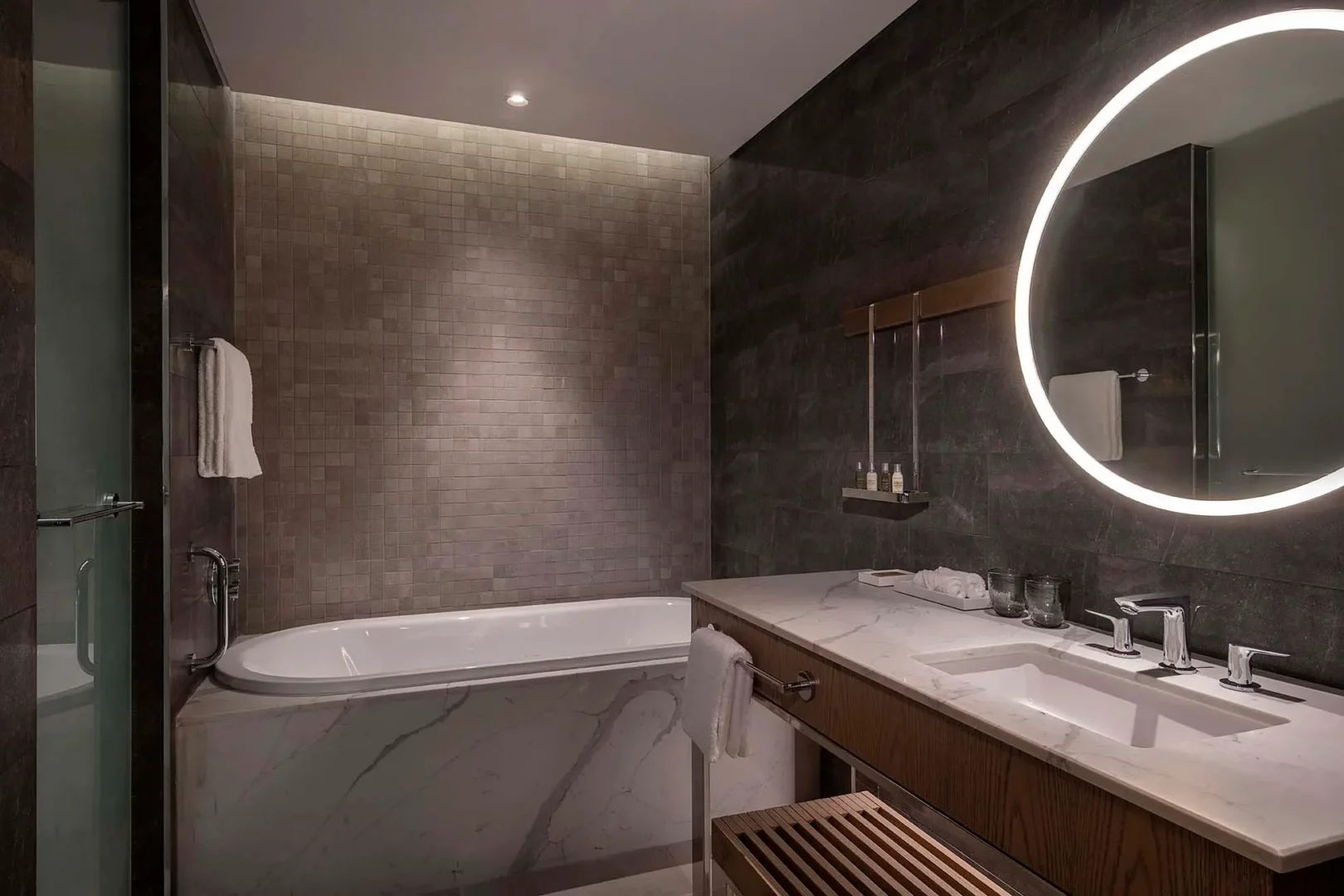 hilton abu dhabi yas island family connecting room bathroom interior