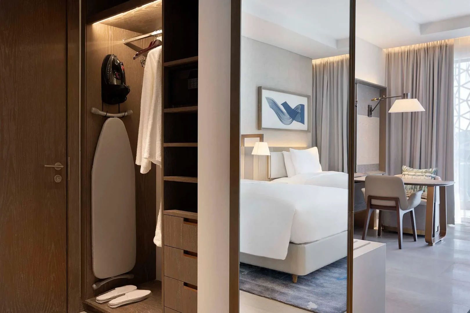 hilton abu dhabi yas island family connecting two double bed room interior