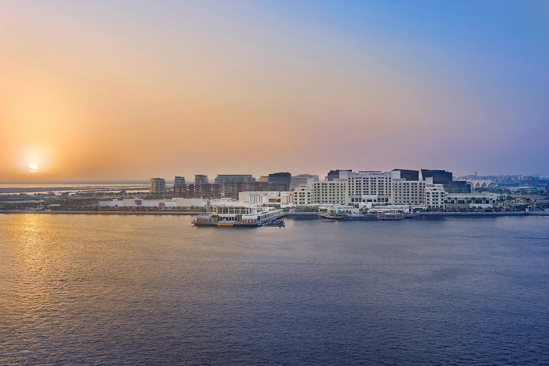 hilton abu dhabi yas island sunset