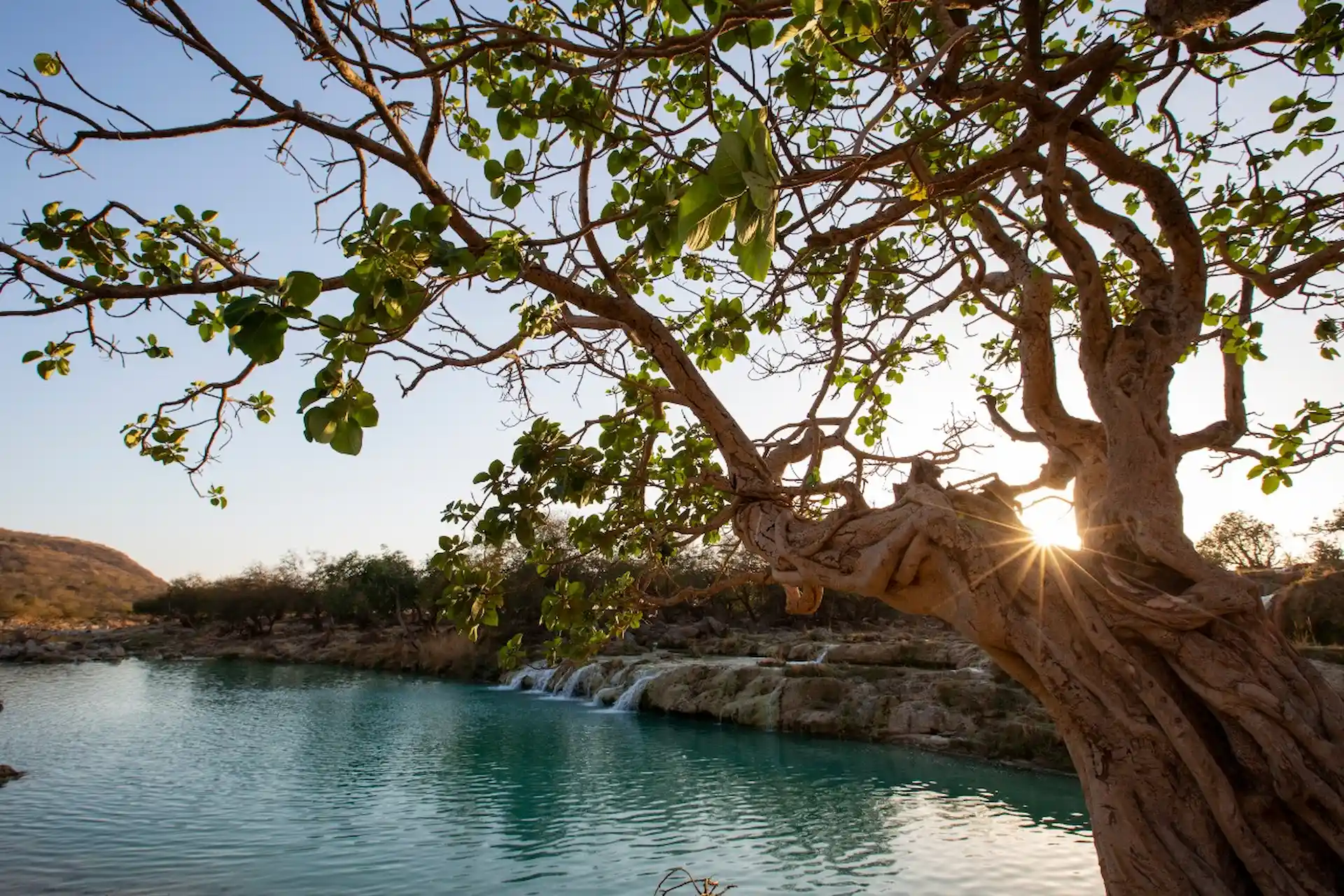 lake darbat waterfall alila hinu bay oman