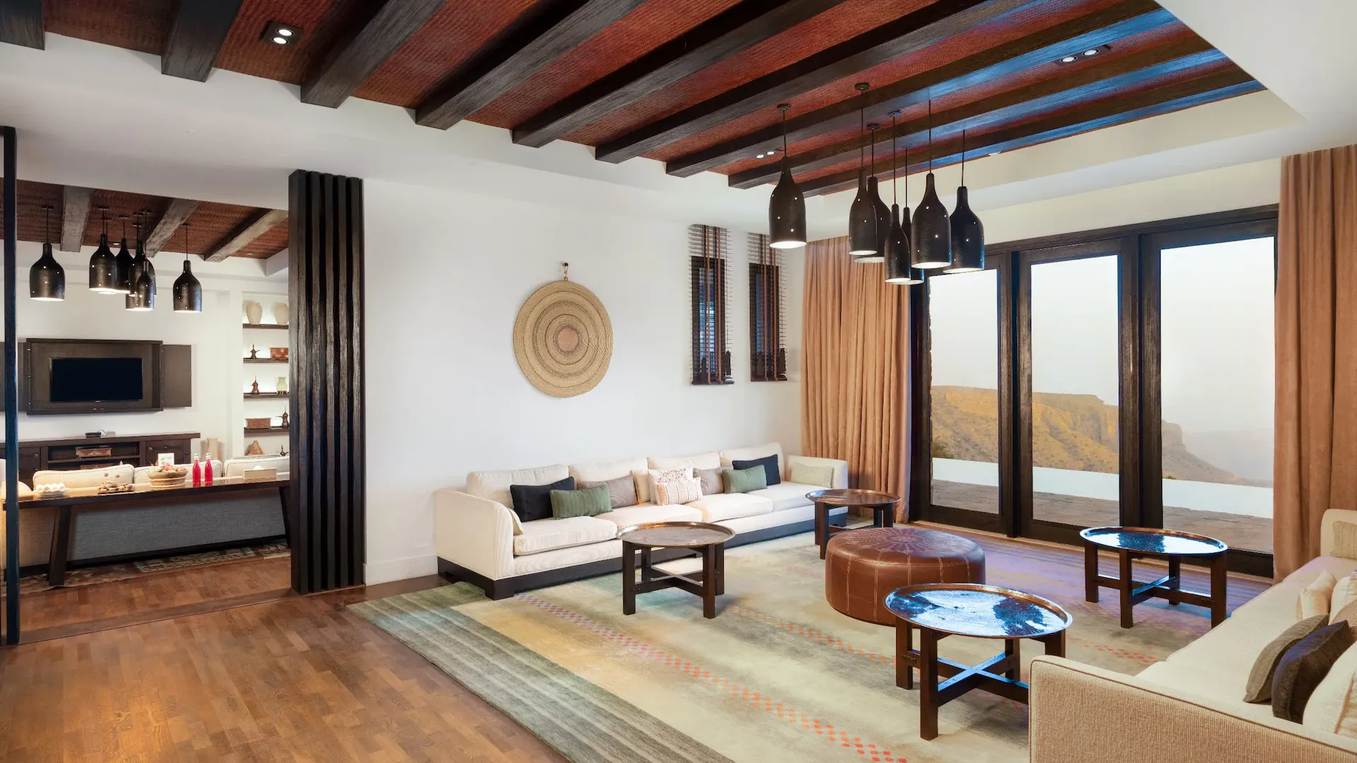 living room in jabal villa at alila jabal akhdar oman