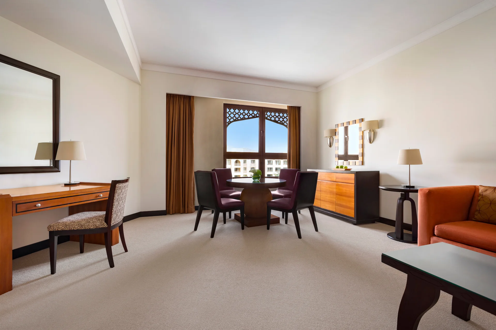 lounge in one bedroom suite hilton muscat al wana oman