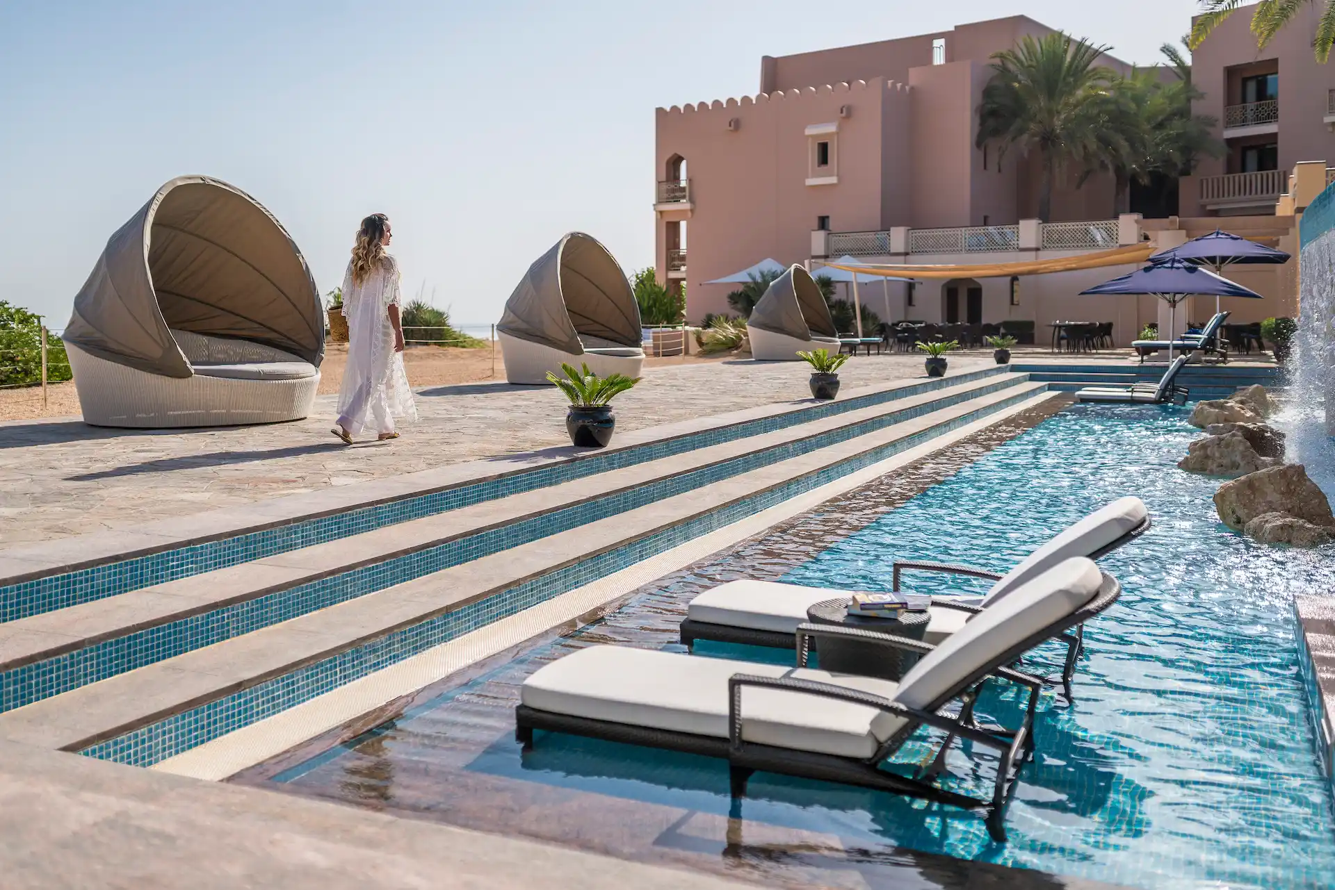 lower pool at al husn hotel muscat oman