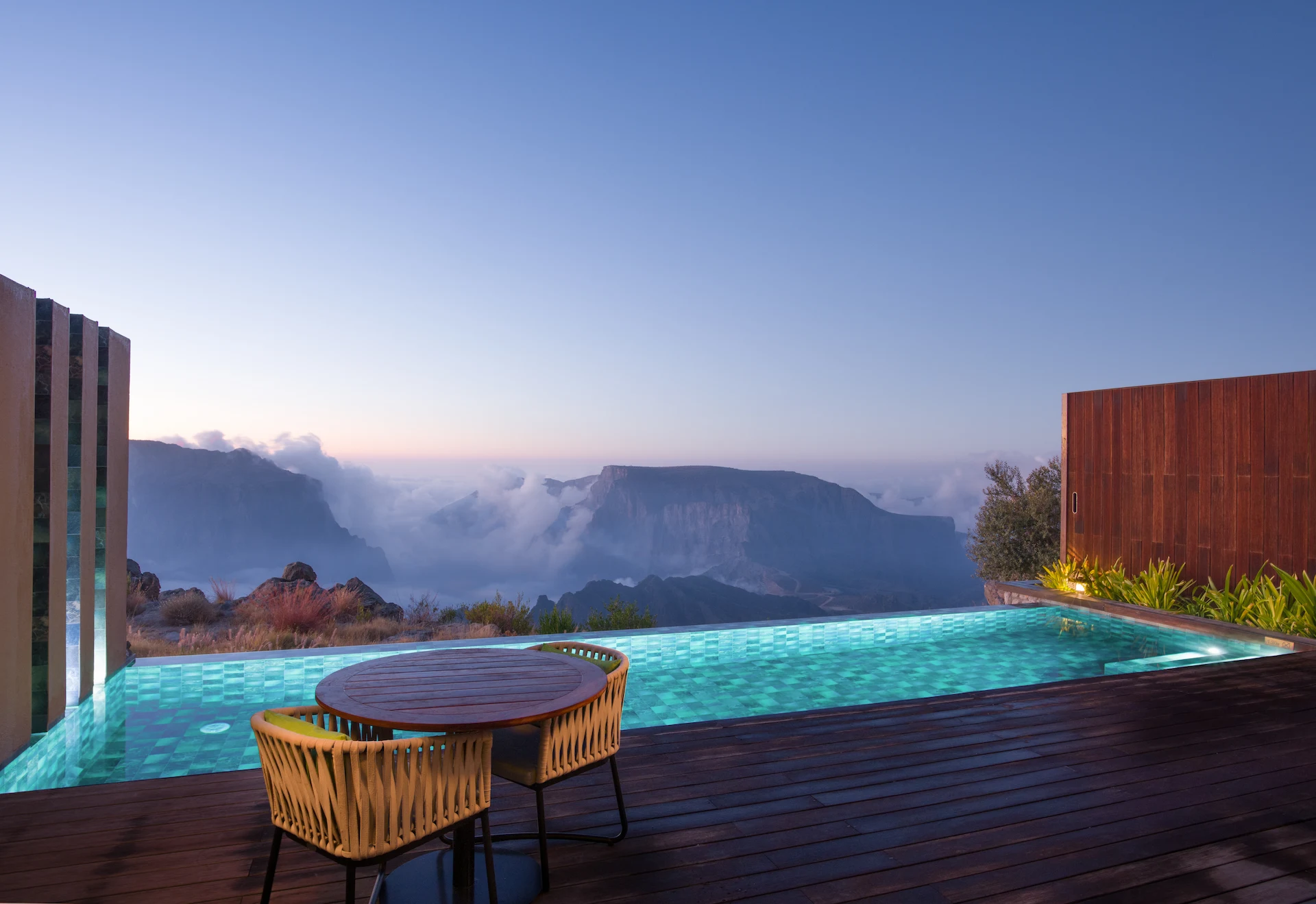 night pool one bedroom anantara cliff pool villa anantara al jabal al akhdar oman