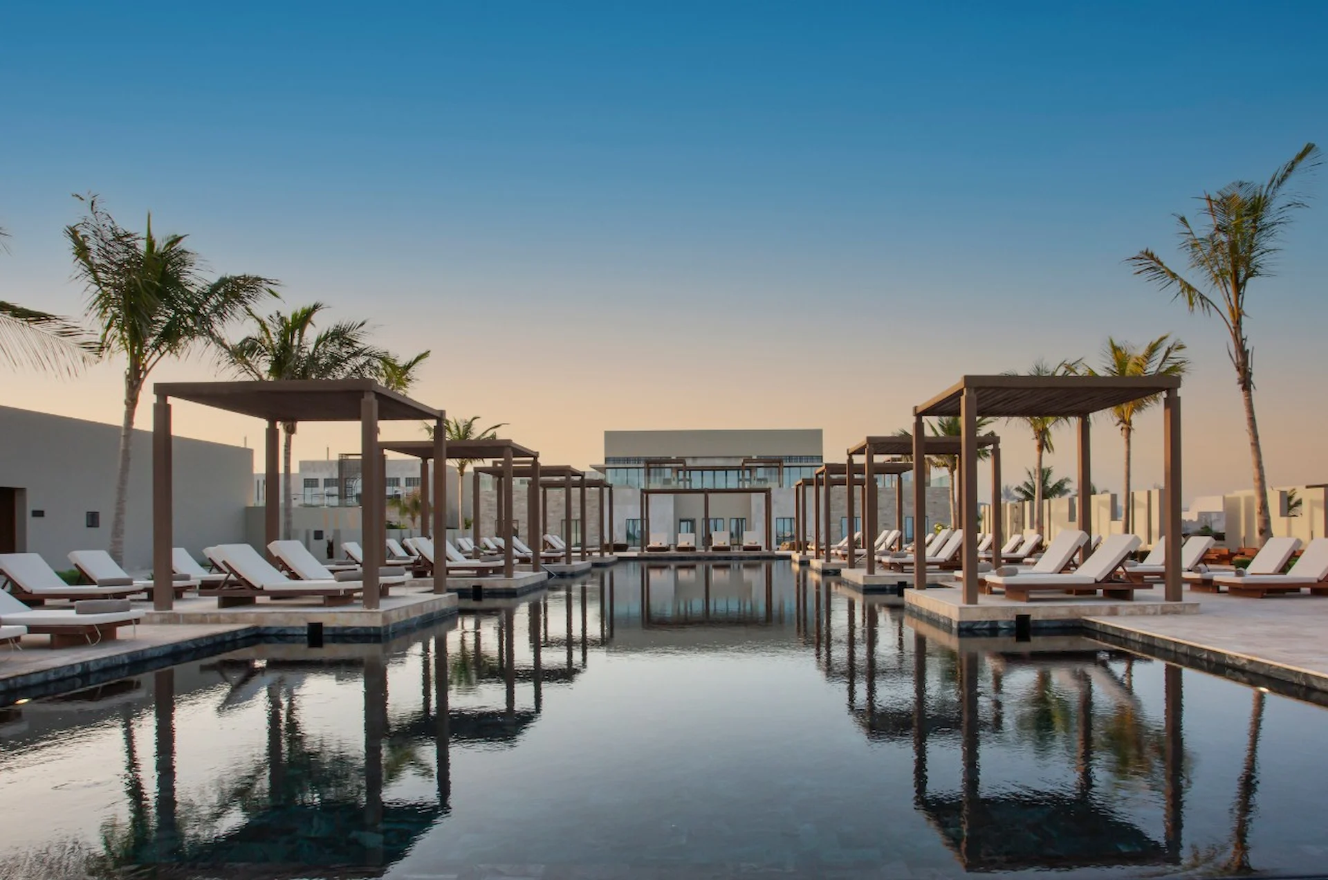 pool deck view alila hinu bay oman