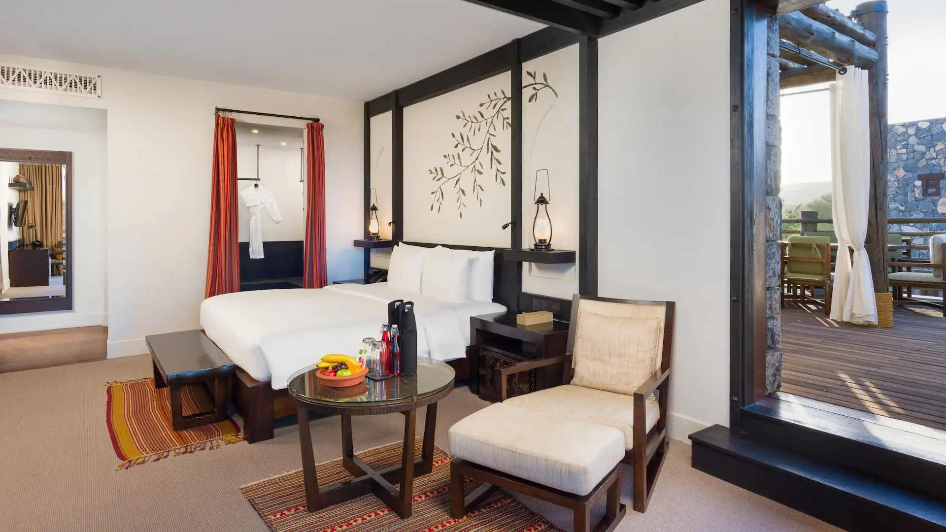 room with jabal terrace view at alila jabal akhdar oman
