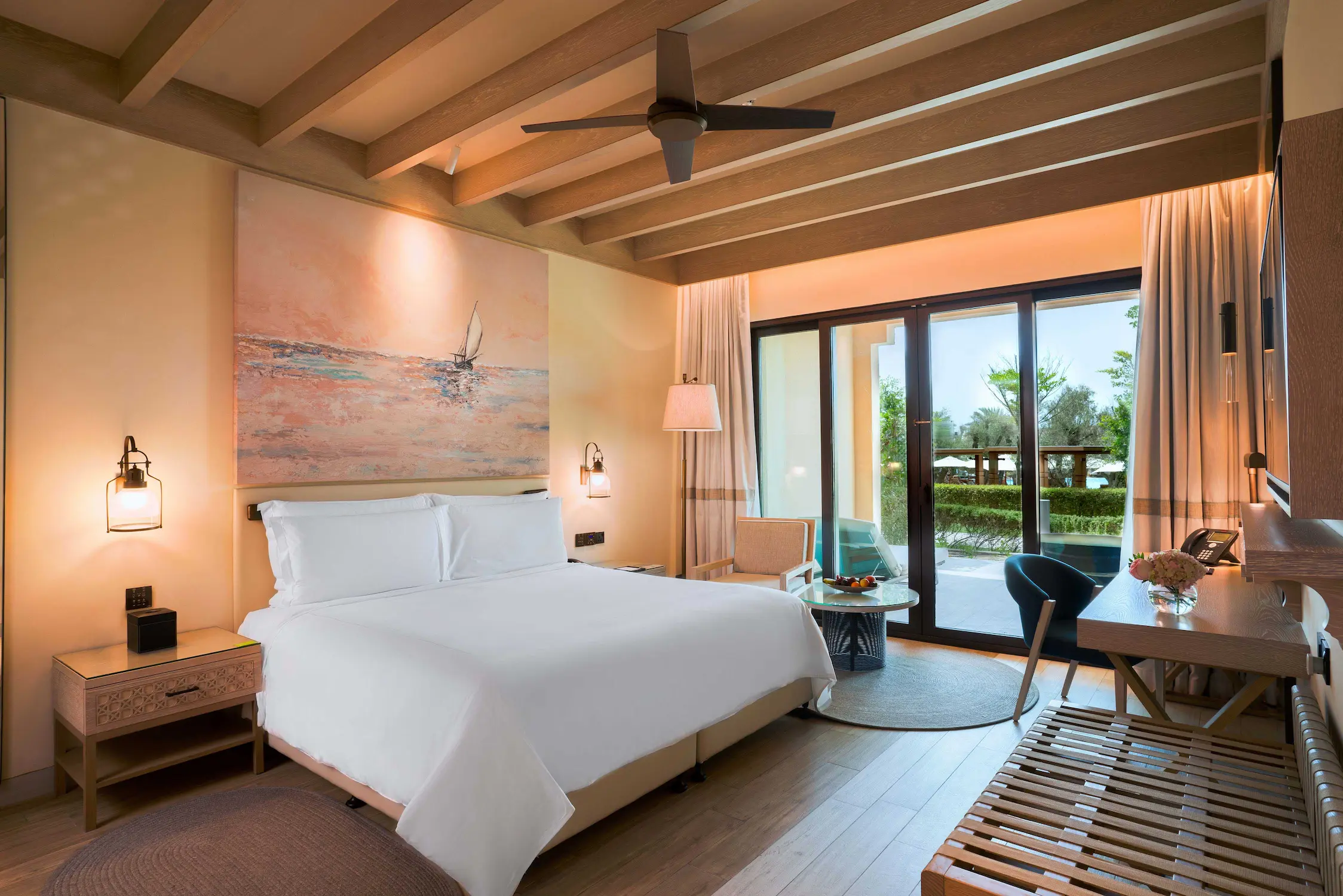 saadiyat rotana resort and villas abu dhabi resort view one bedroom suite with terrace bedroom