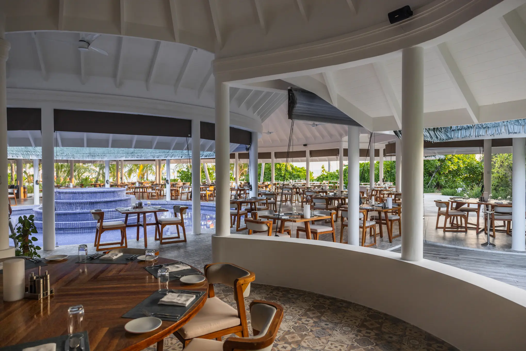 siyam world maldives andalucia restaurant terrace offering elegant coastal dining with serene ocean views