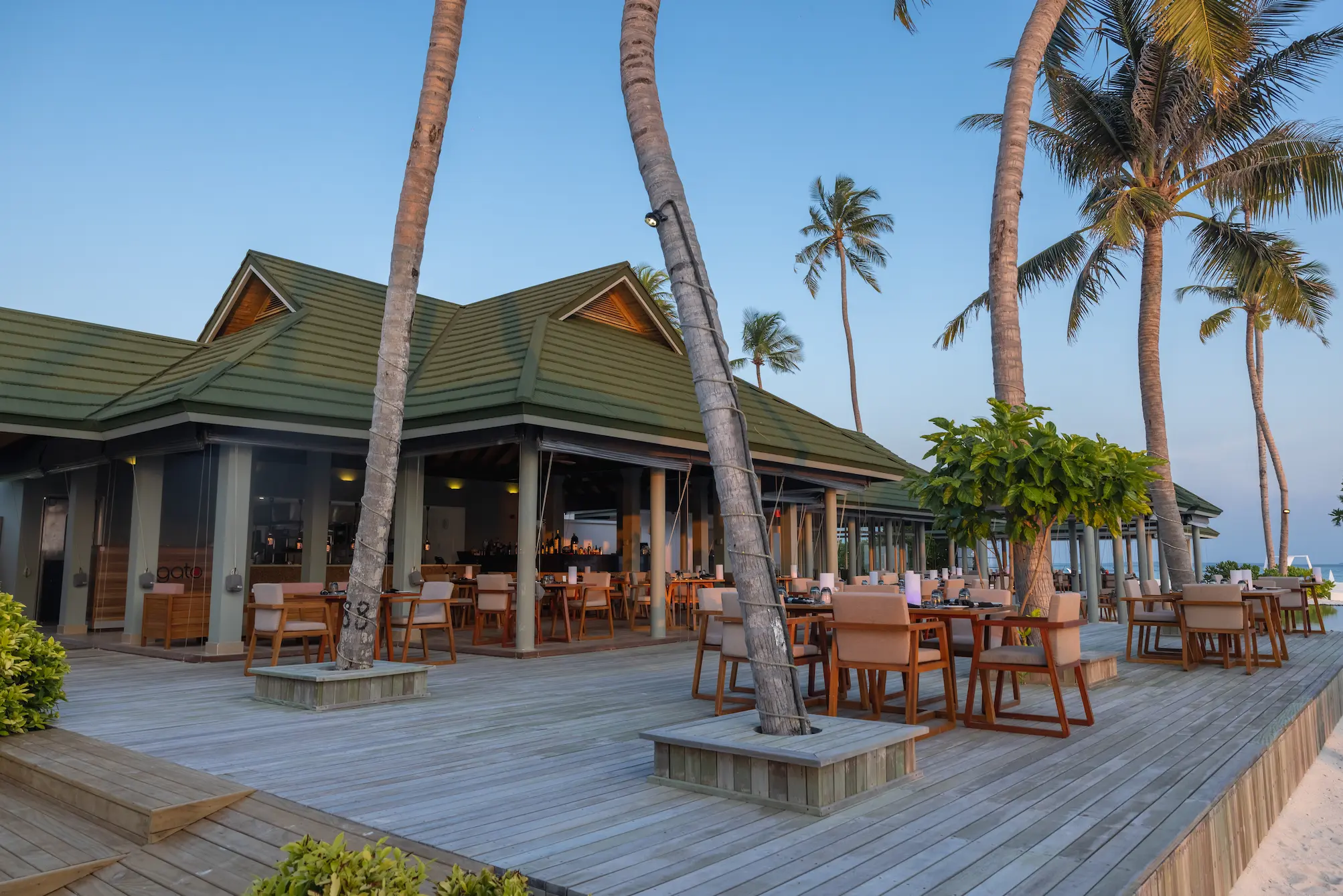 siyam world maldives arigato restaurant interior offering elegant japanese dining with modern island inspired design