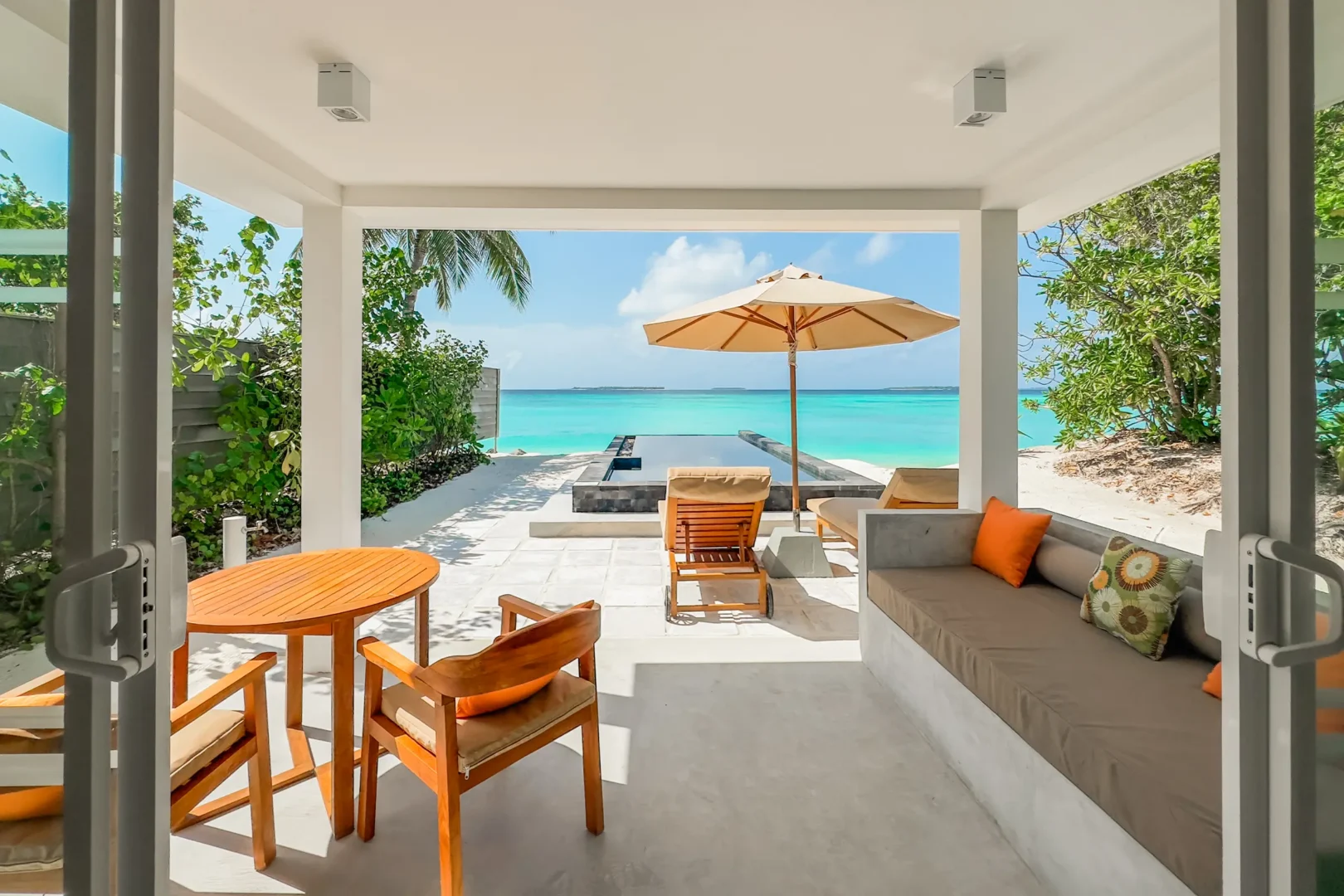 siyam world maldives beach suite with pool pool deck offering private beachfront luxury