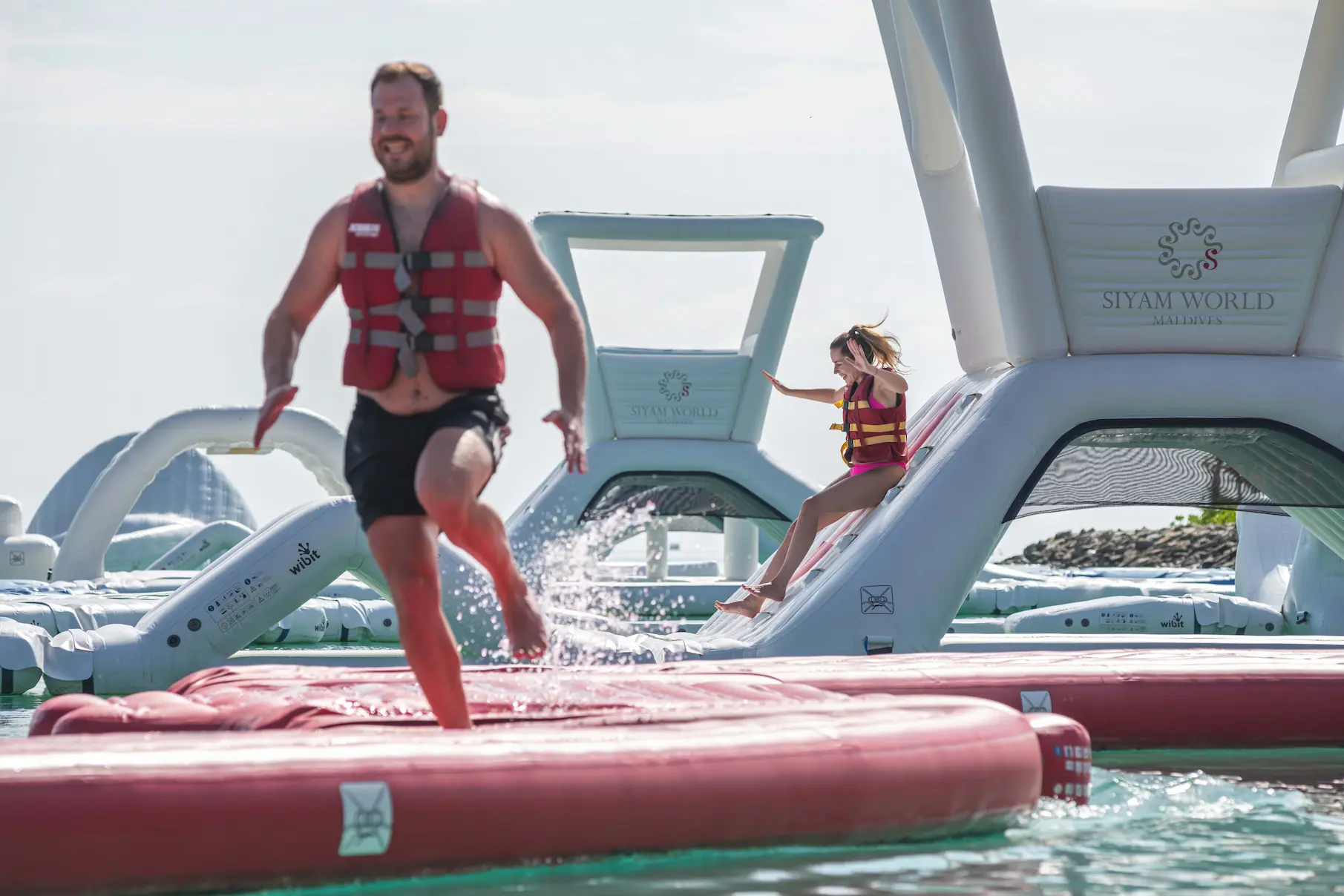 siyam world maldives waterworld aquatic park featuring thrilling slides and vibrant oceanfront adventure for families and couples