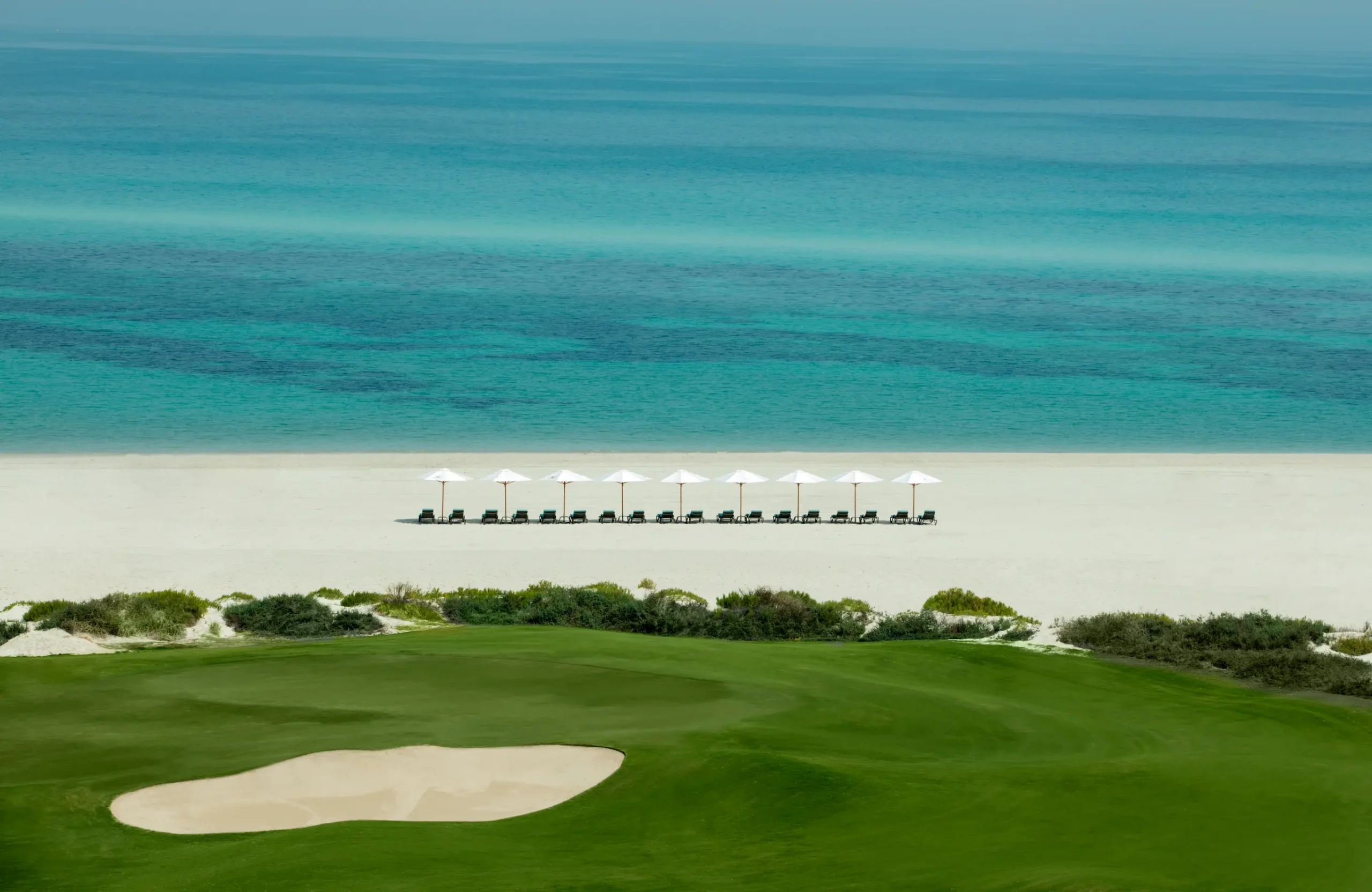 st regis saadiyat island abu dhabi beach long shot