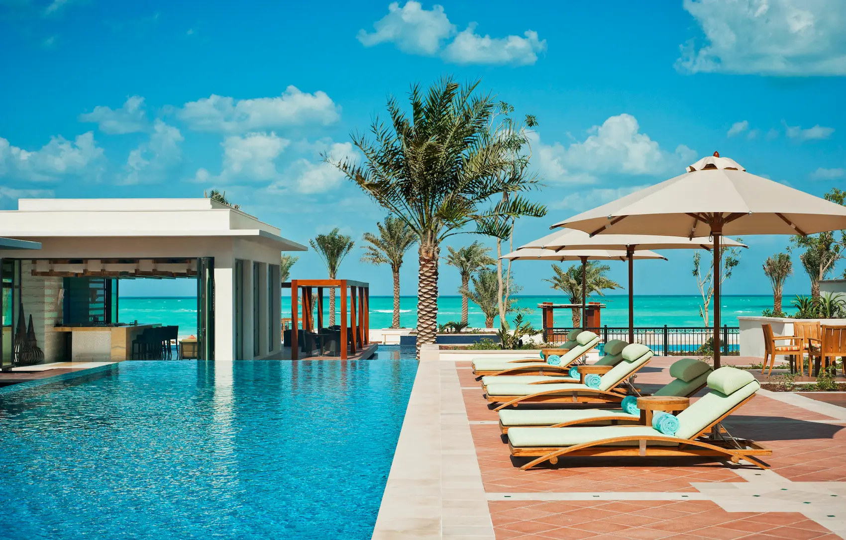 st regis saadiyat island abu dhabi pool and beach bar