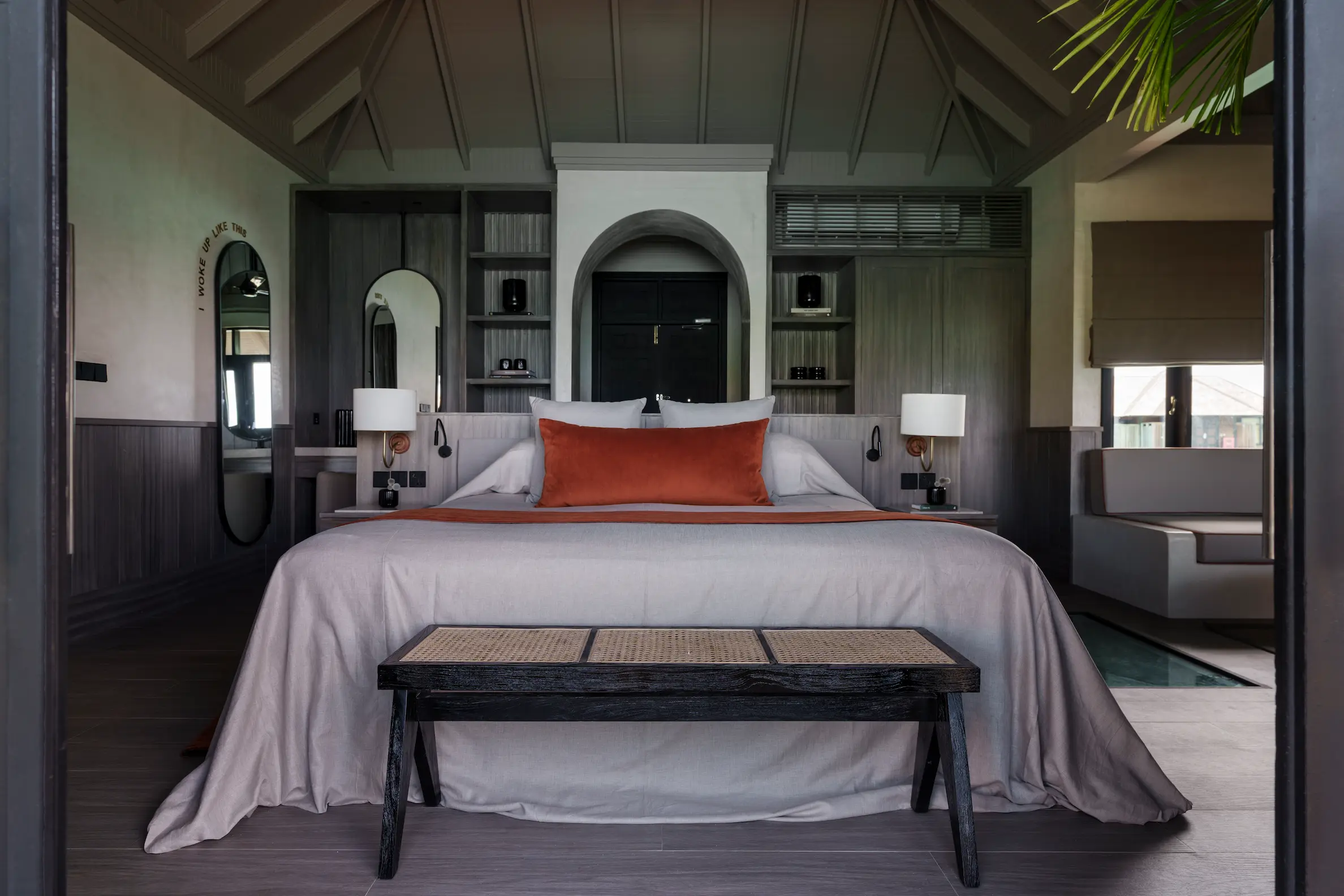 luxury water villa with pool bed at sun siyam iru fushi maldives overwater accommodation