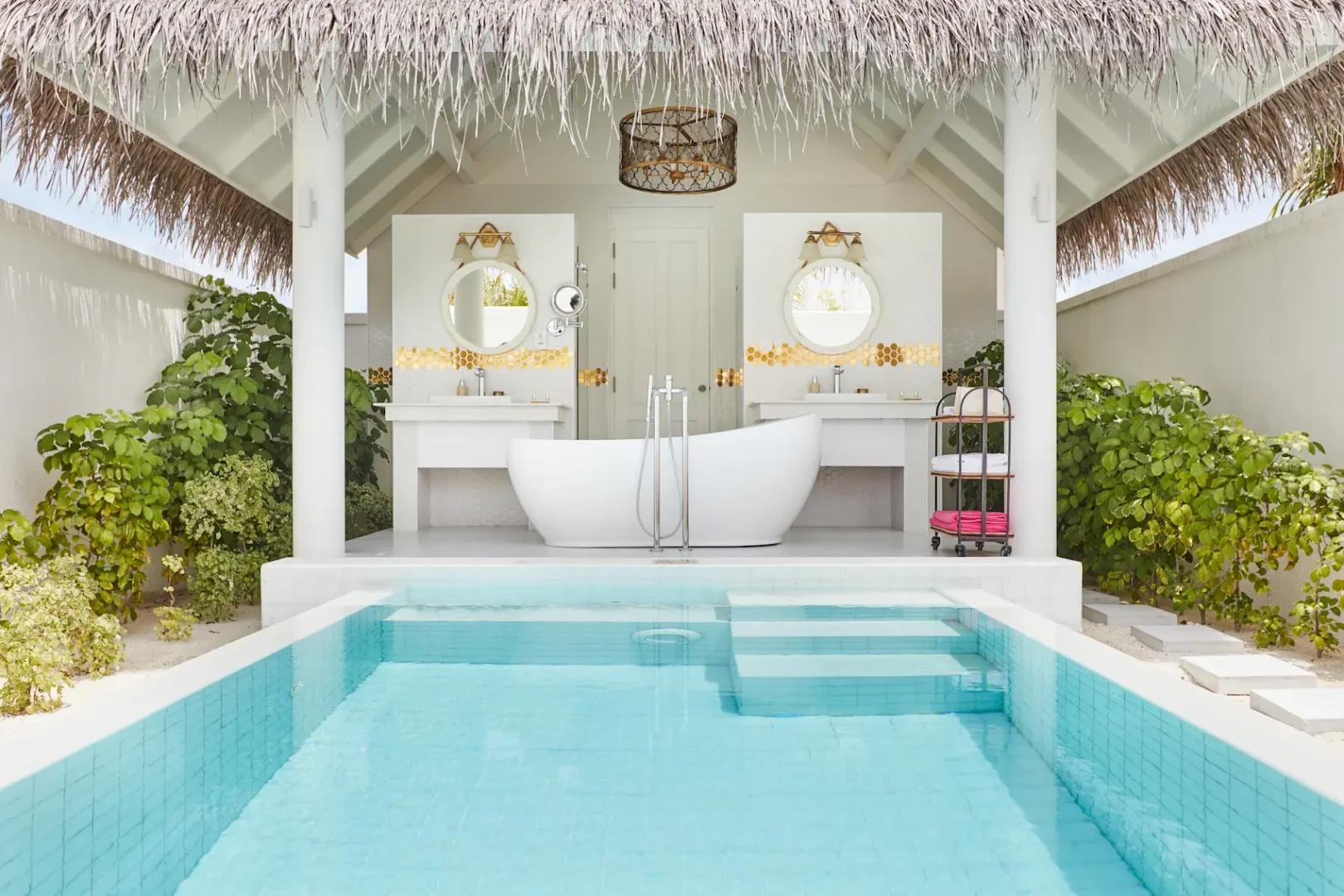 sun siyam iru veli beach residence with pool bathtub maldives