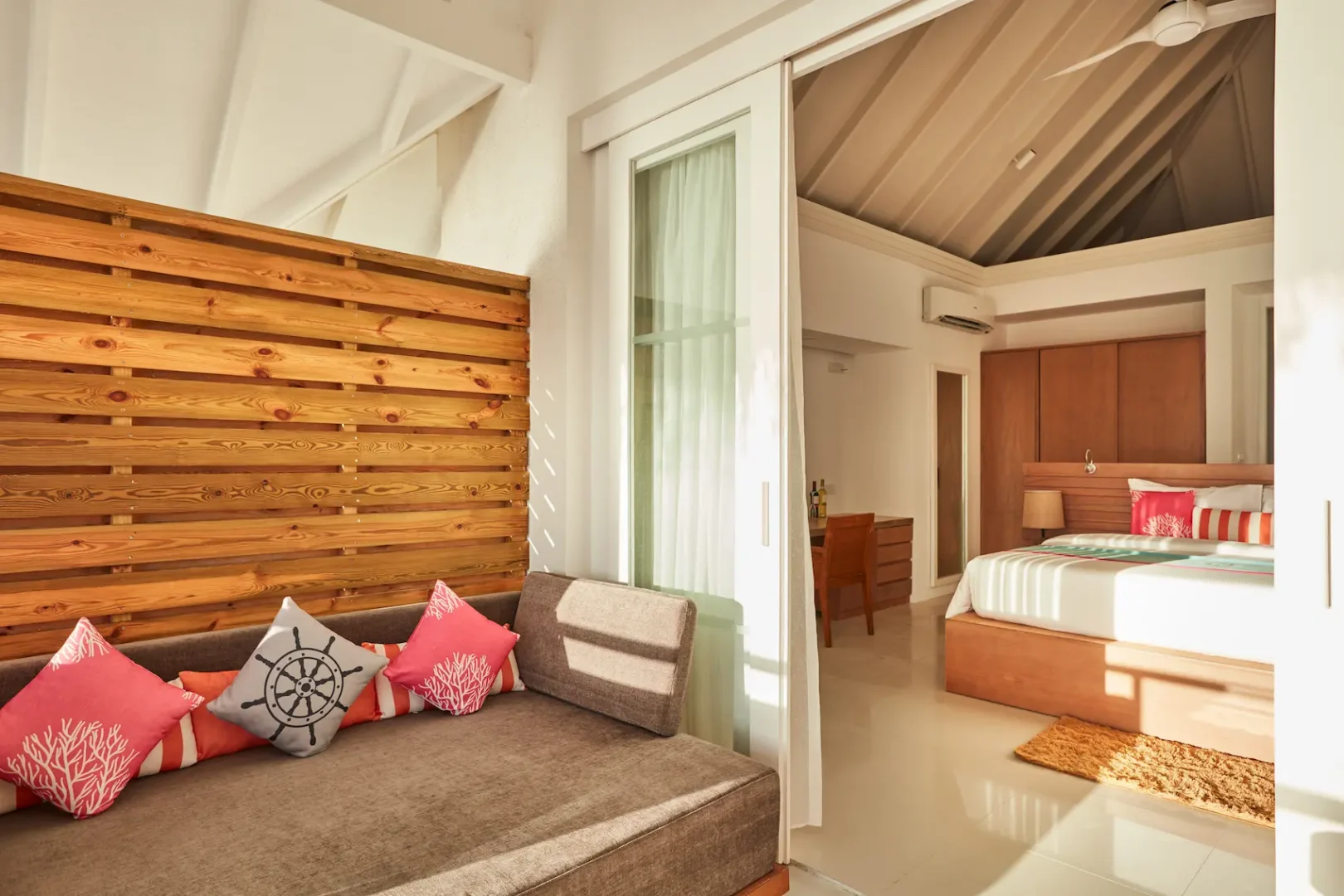 sun siyam iru veli beach residence with pool day bed maldives