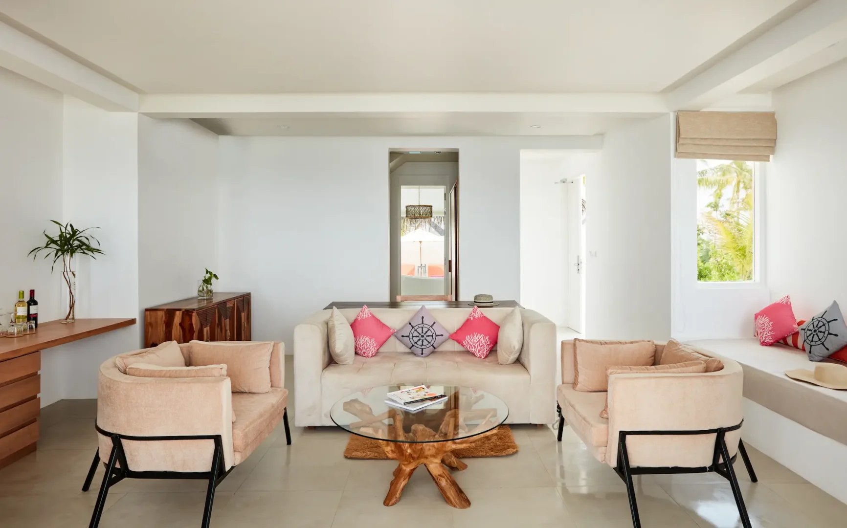 sun siyam iru veli beach residence with pool living area view maldives