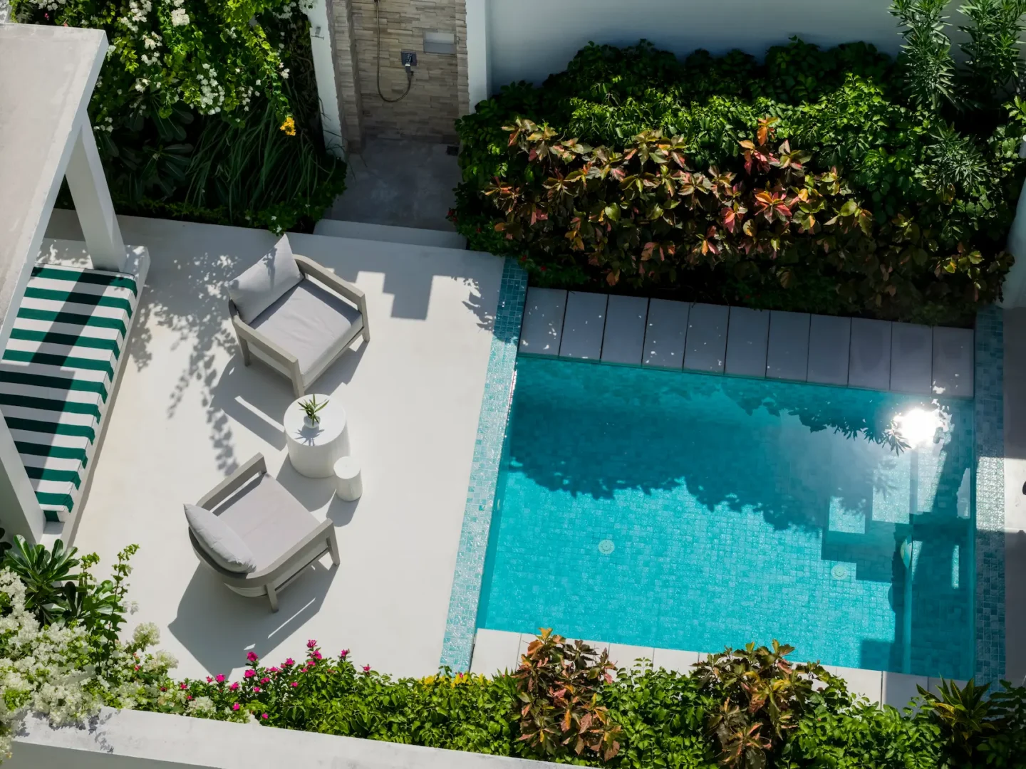 sun siyam iru veli maldives grand beach villa with pool bathroom aerial view highlighting open air layout private design and tropical island setting