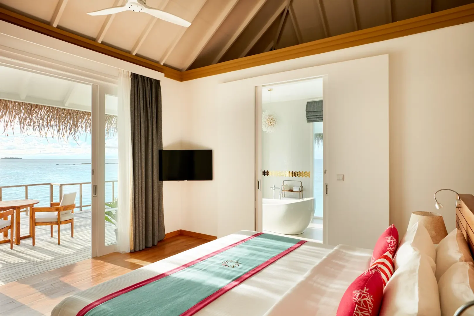 sun siyam iru veli maldives two bedroom ocean residence with pool interior showcasing elegant living spaces and refined island design