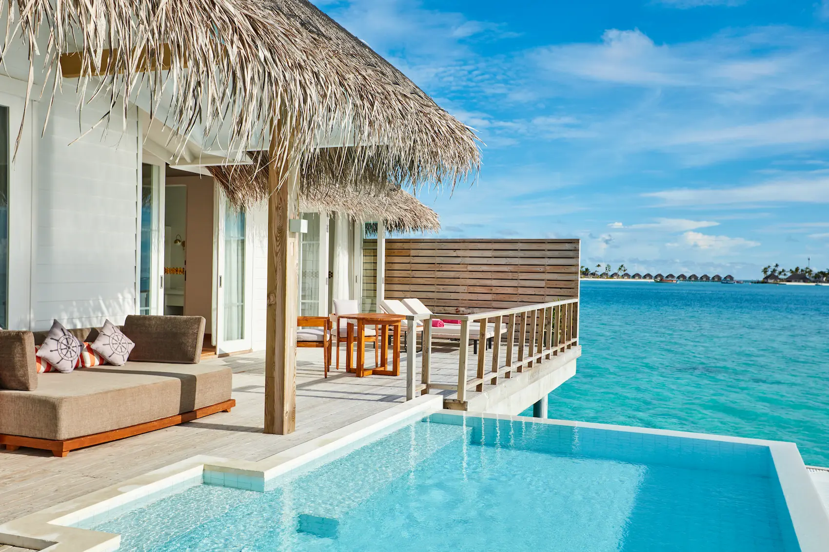 sun siyam iru veli maldives two bedroom ocean residence with pool highlighting a private overwater pool with uninterrupted ocean views