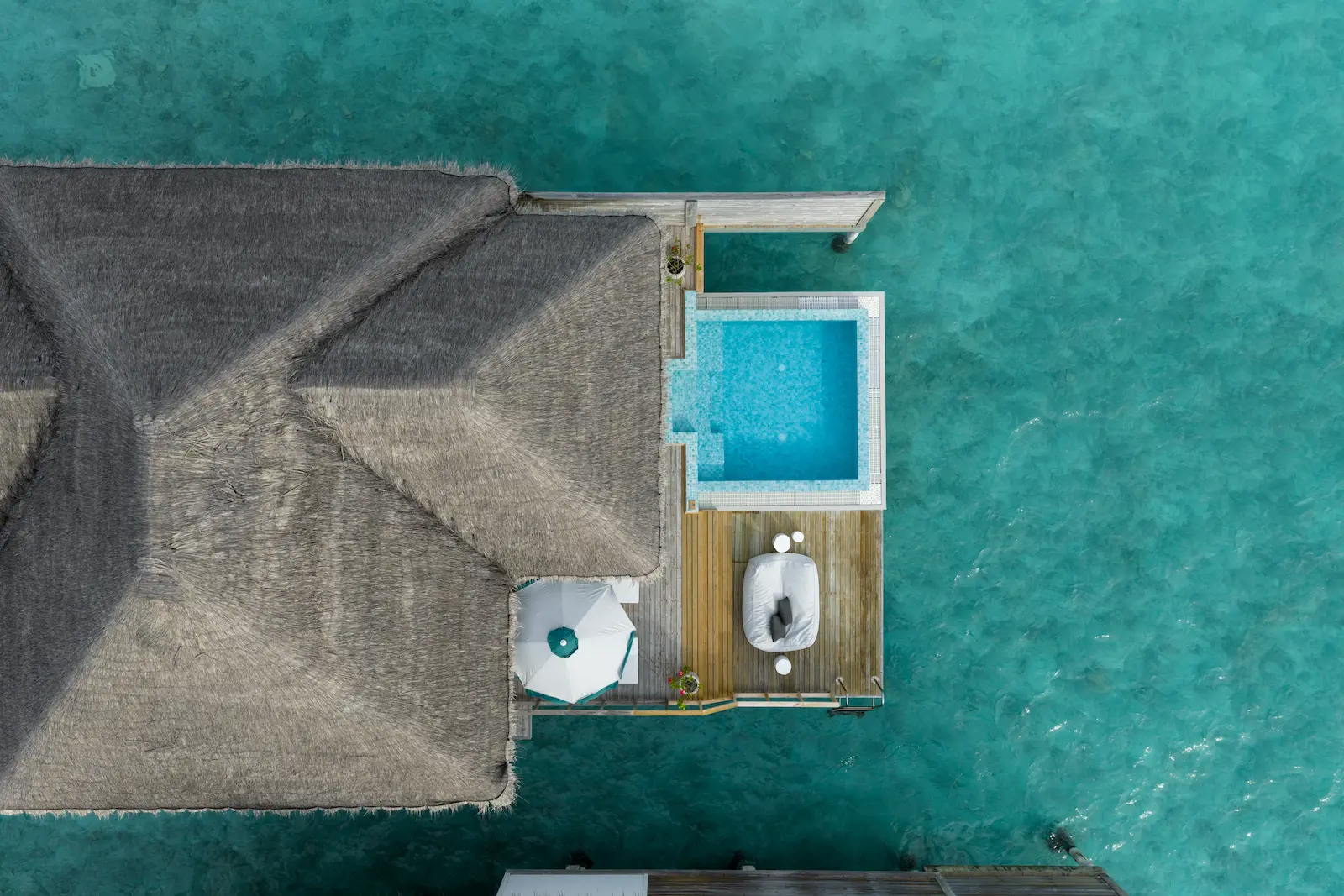 sun siyam iru veli ocean villa with pool aerial view maldives luxury resort