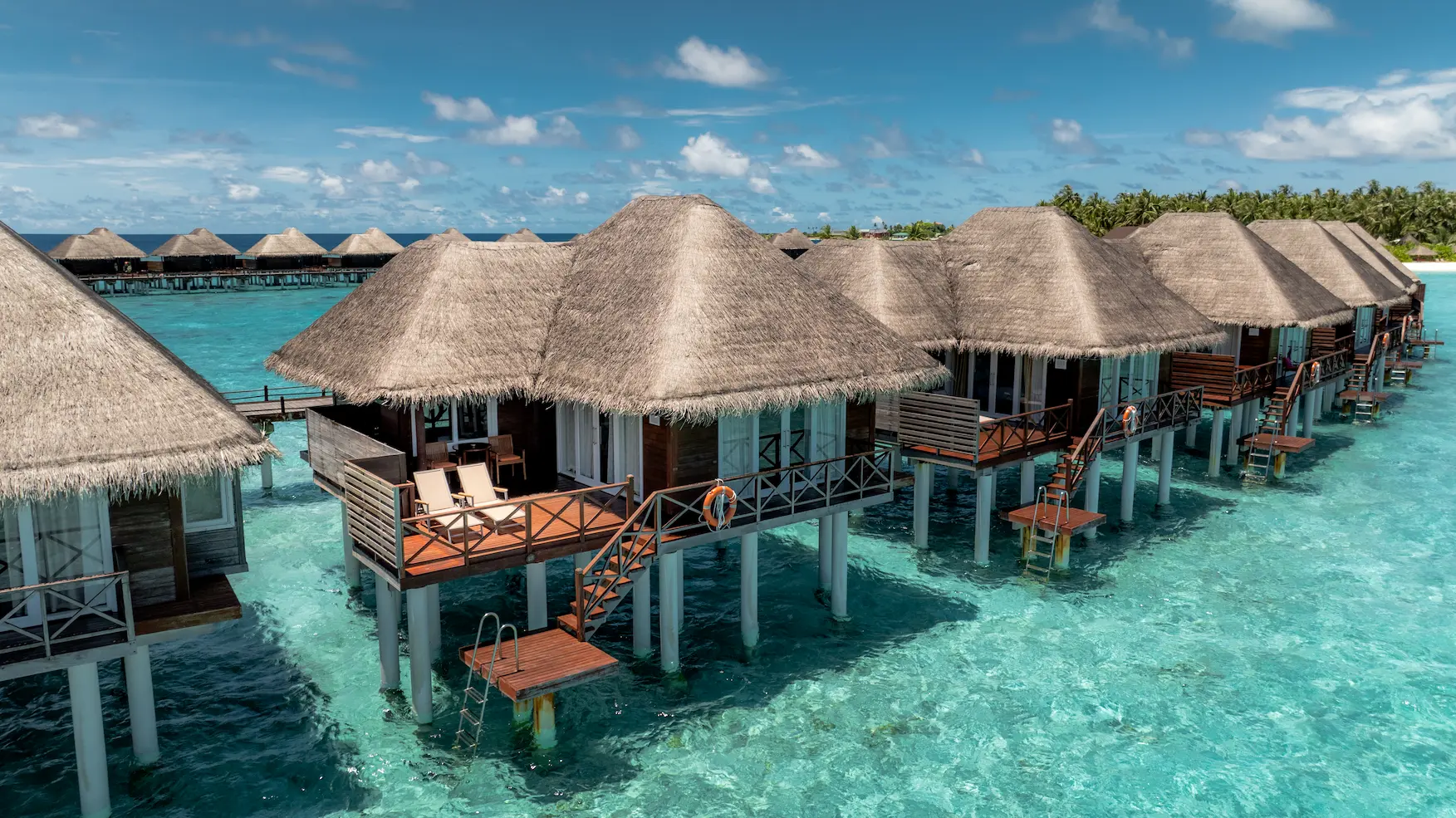 sun siyam vilu reef maldives overwater villa exterior set above the turquoise lagoon with uninterrupted ocean views