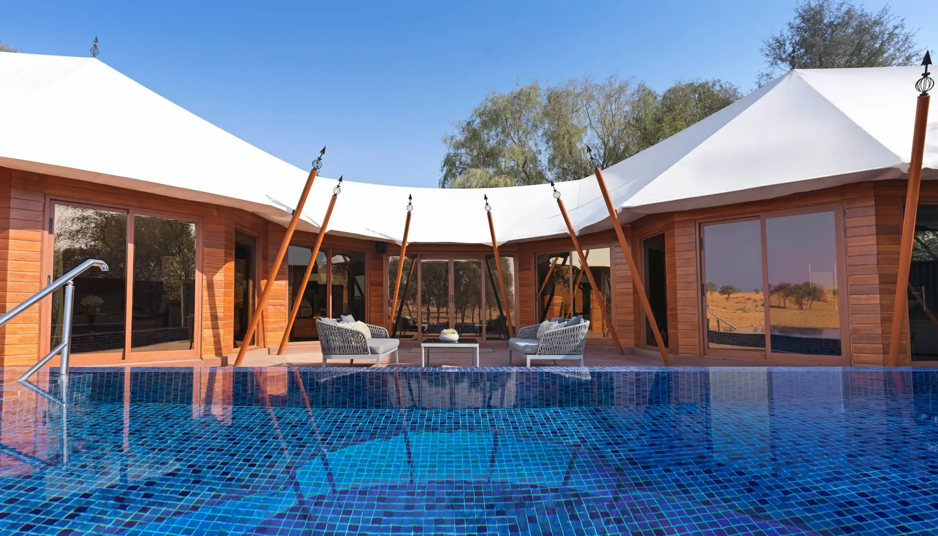the ritzcarlton al wadi desert al khaimah villa pool with a private pool set within the tranquil desert surroundings