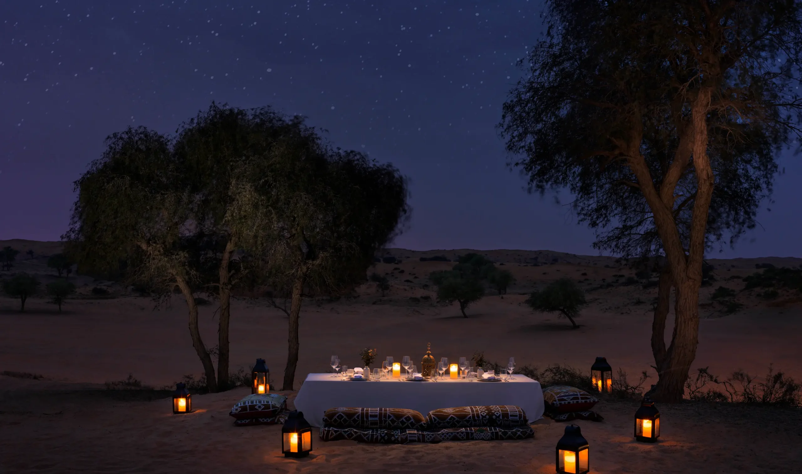 the ritzcarlton al wadi desert kanzaman stargazing offering an intimate nighttime experience beneath the clear desert sky