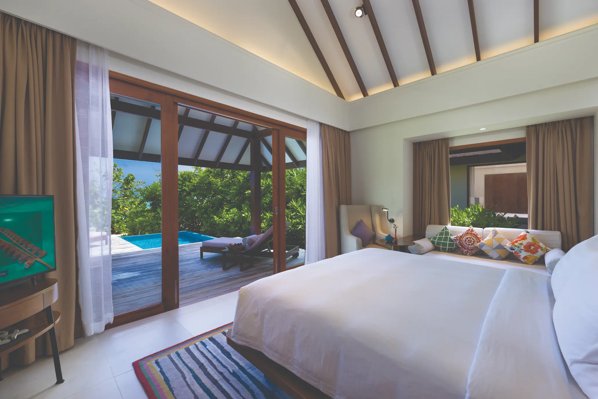 varu by atmosphere maldives two bedroom beach villa bedroom with view