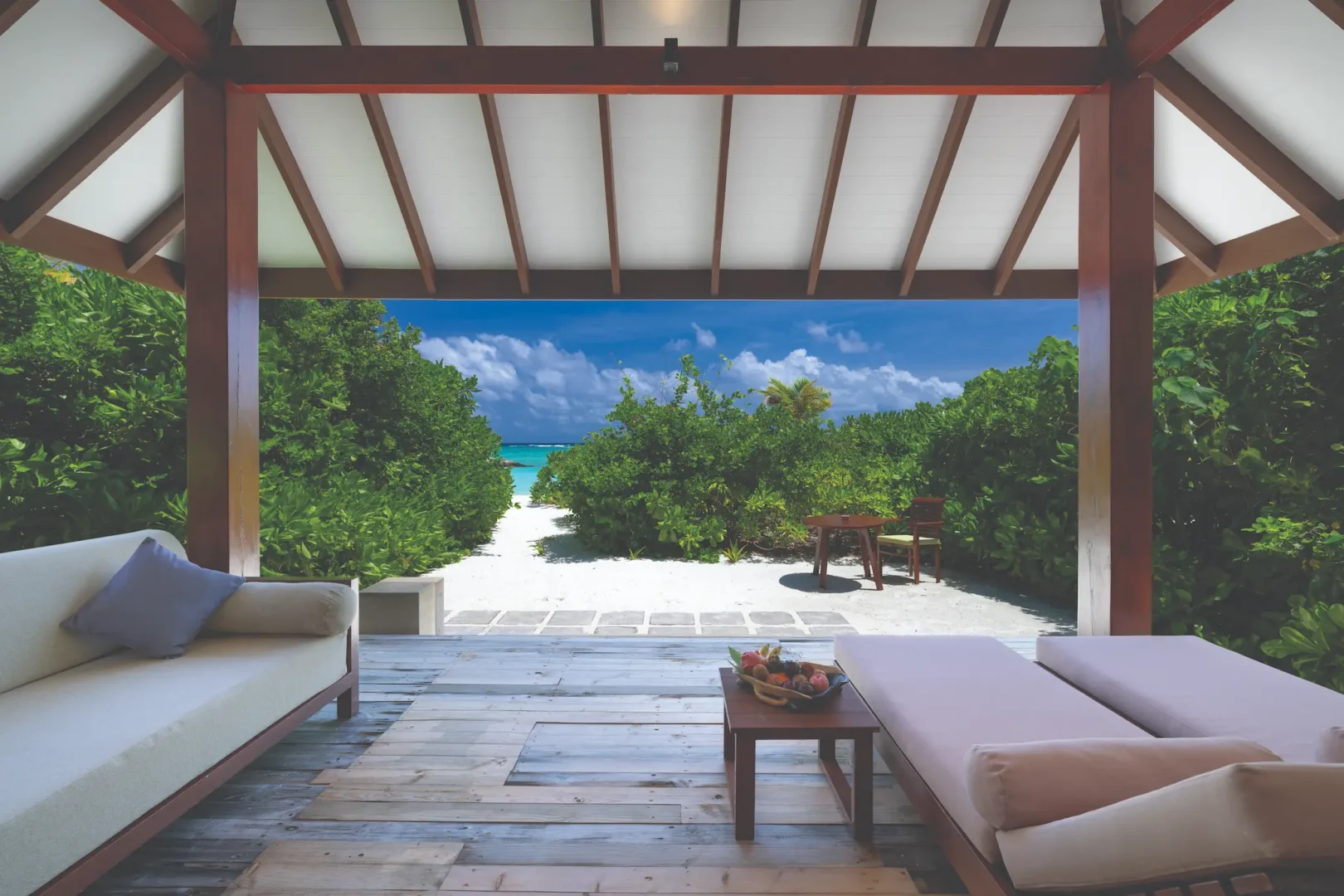 varu by atmosphere maldives two bedroom beach villa deck view
