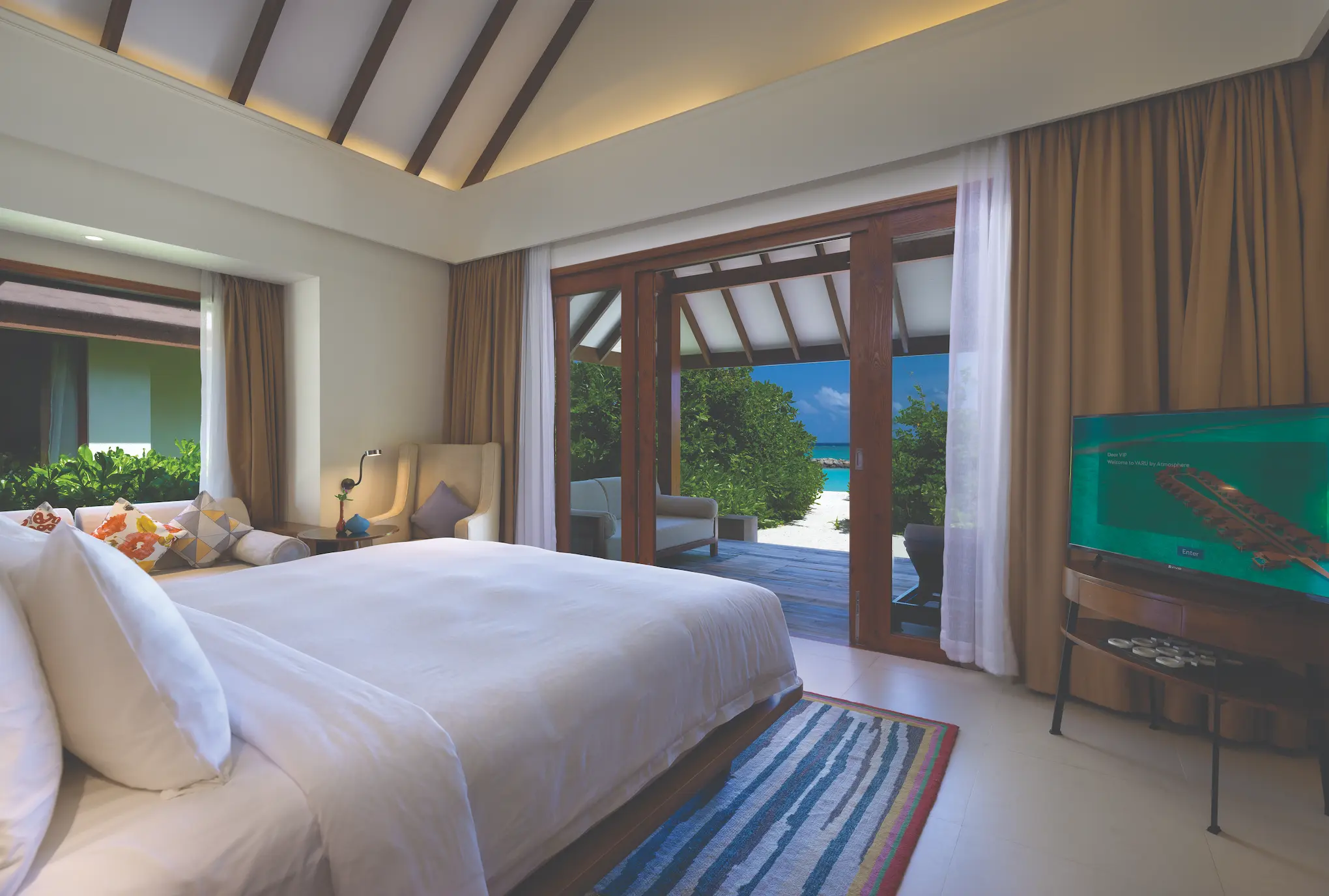 varu by atmosphere maldives two bedroom beach villa interior spacious living design