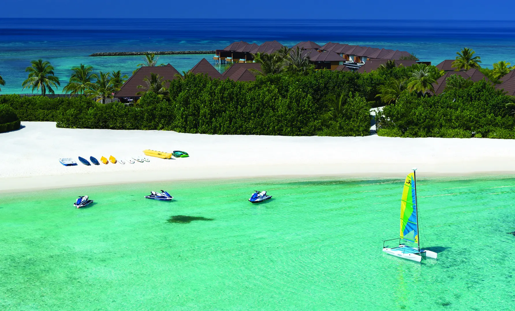 beach water sports activities at varu by atmosphere maldives offering exciting ocean experiences
