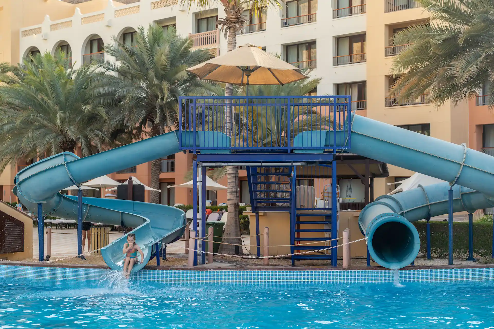 water slides at doubletree by hilton muscat al waha oman