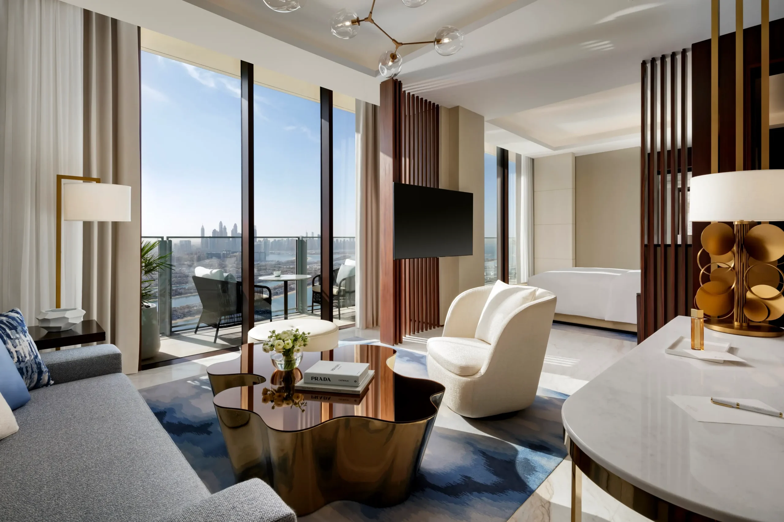 junior sky view suite living room at atlantis the royal dubai