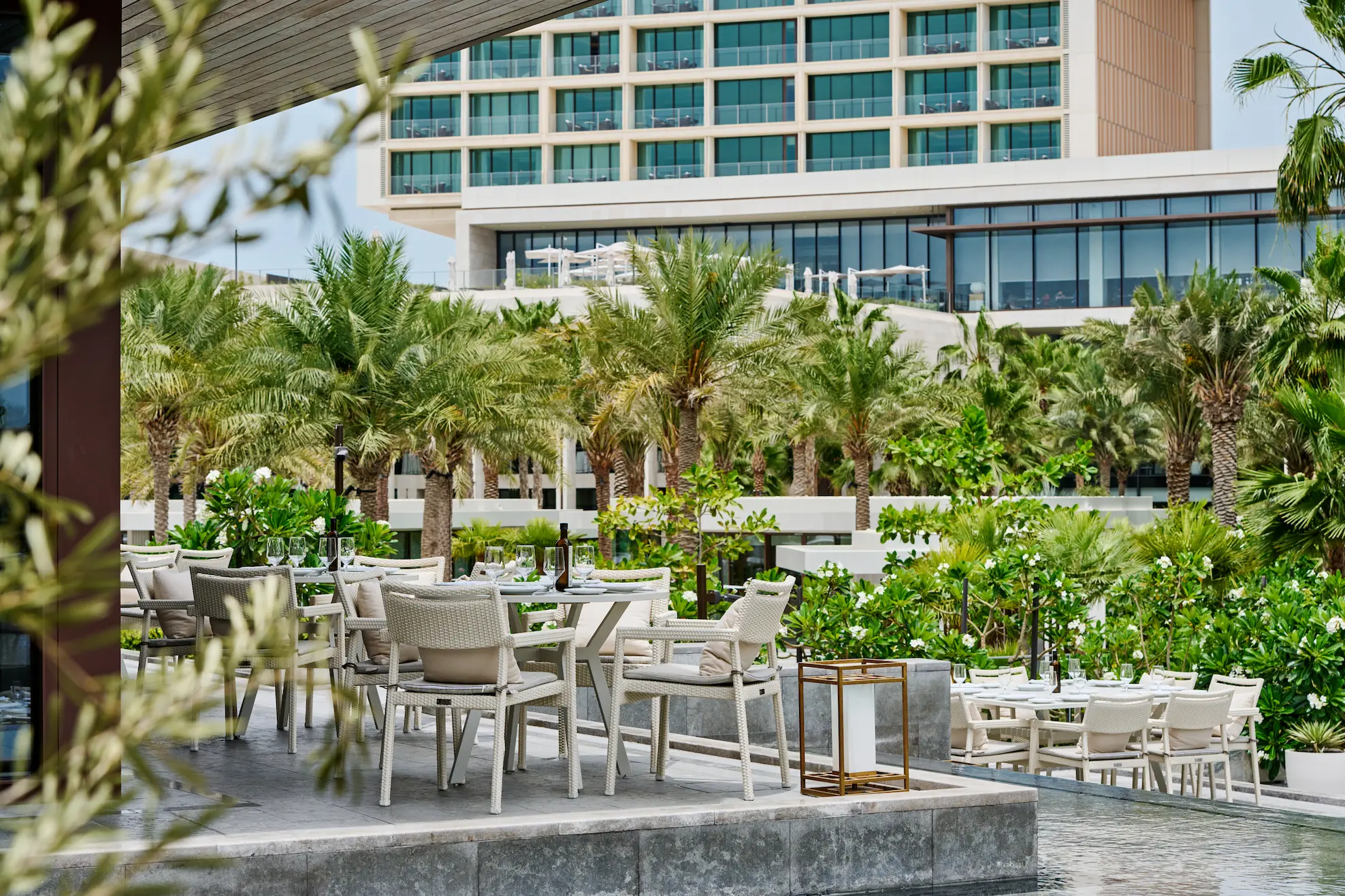 milos terrace seating area at atlantis the royal dubai
