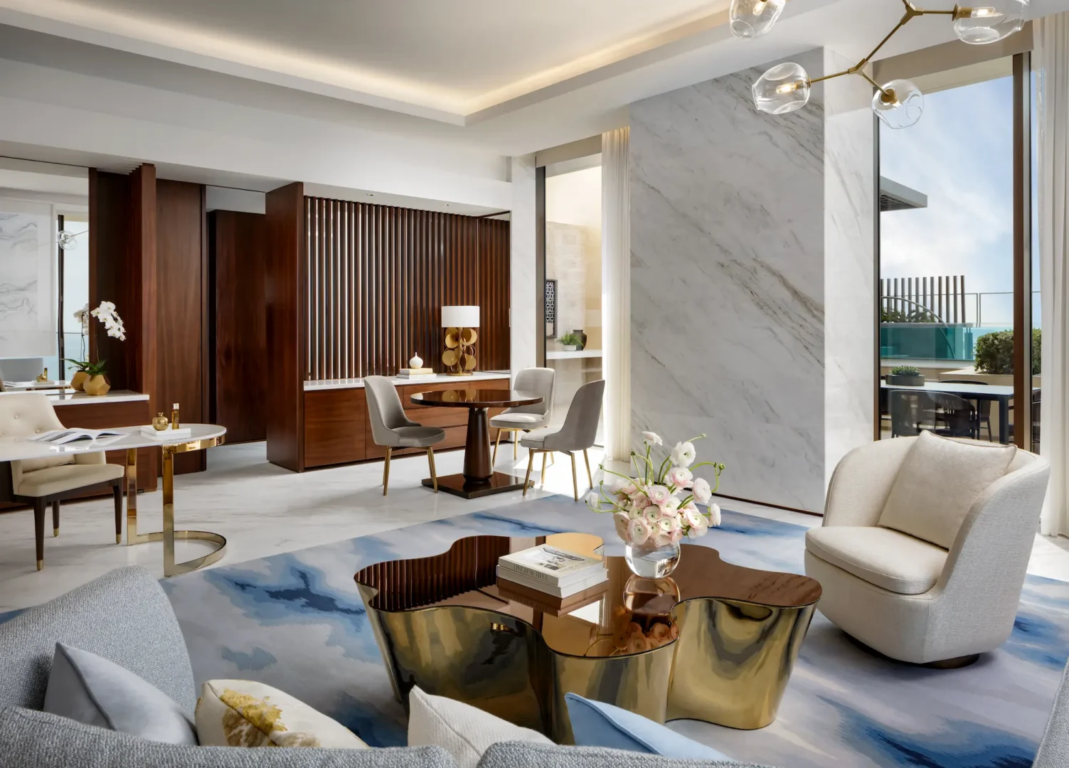sky pool villa living room at atlantis the royal dubai